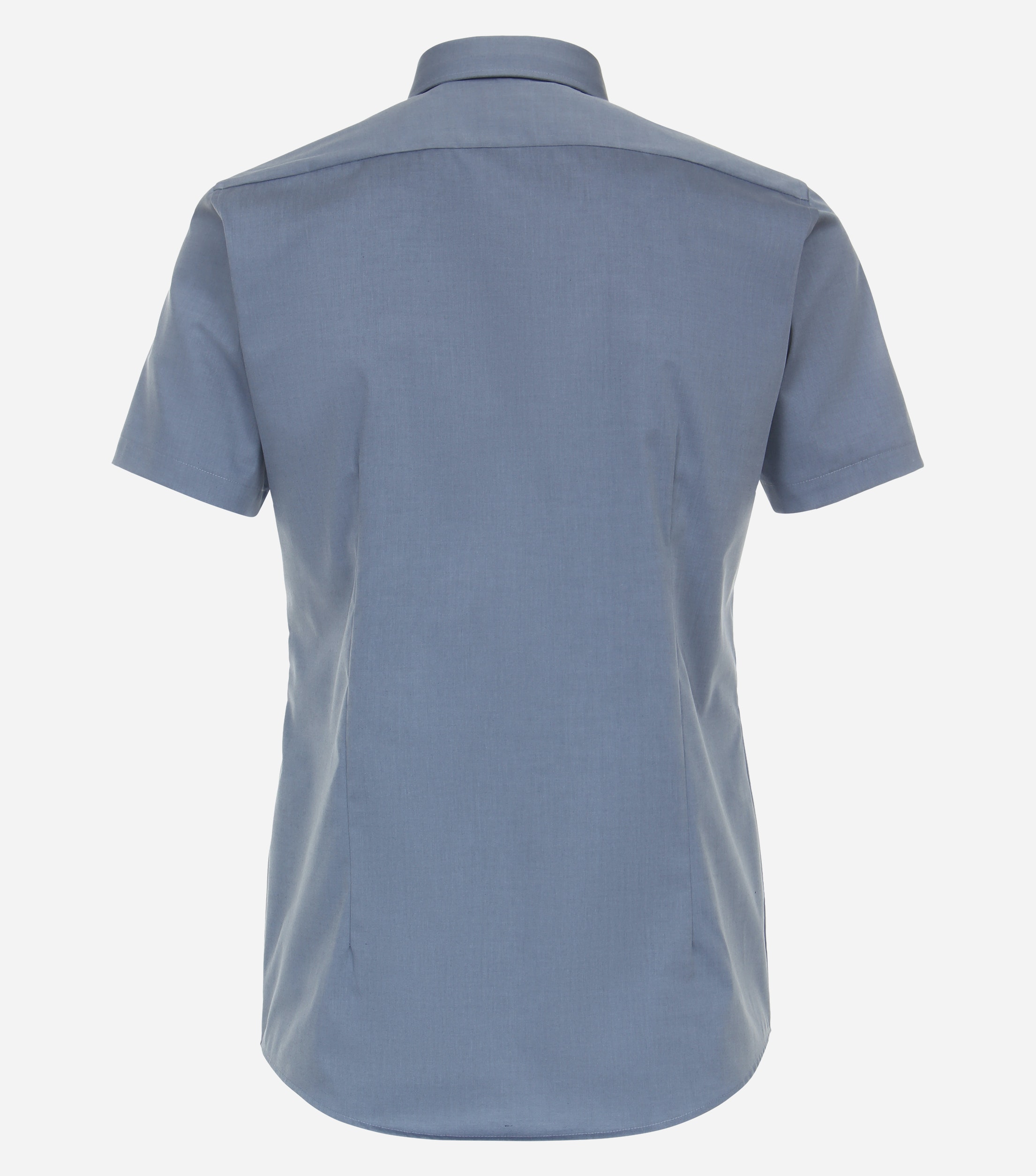 VENTI body fit overhemd, korte mouw, popeline, blauw