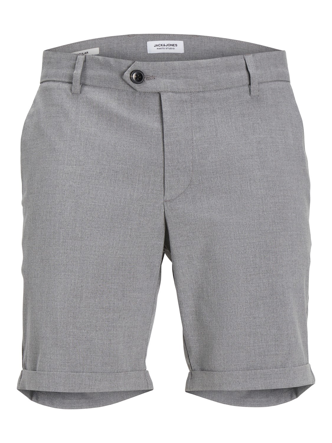 JACK & JONES Connor Shorts regular fit, heren chino korte broek, grijs melange