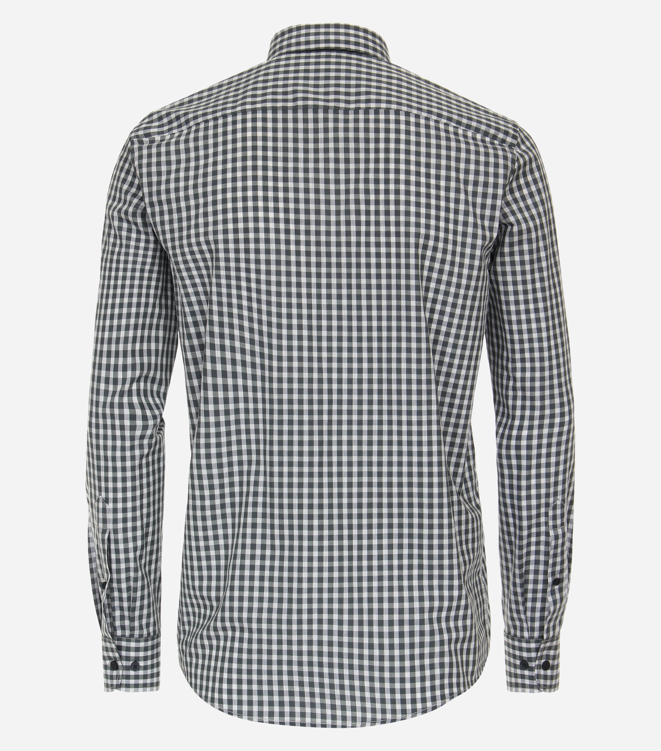 CASA MODA Sport casual fit overhemd, structuur, groen geruit