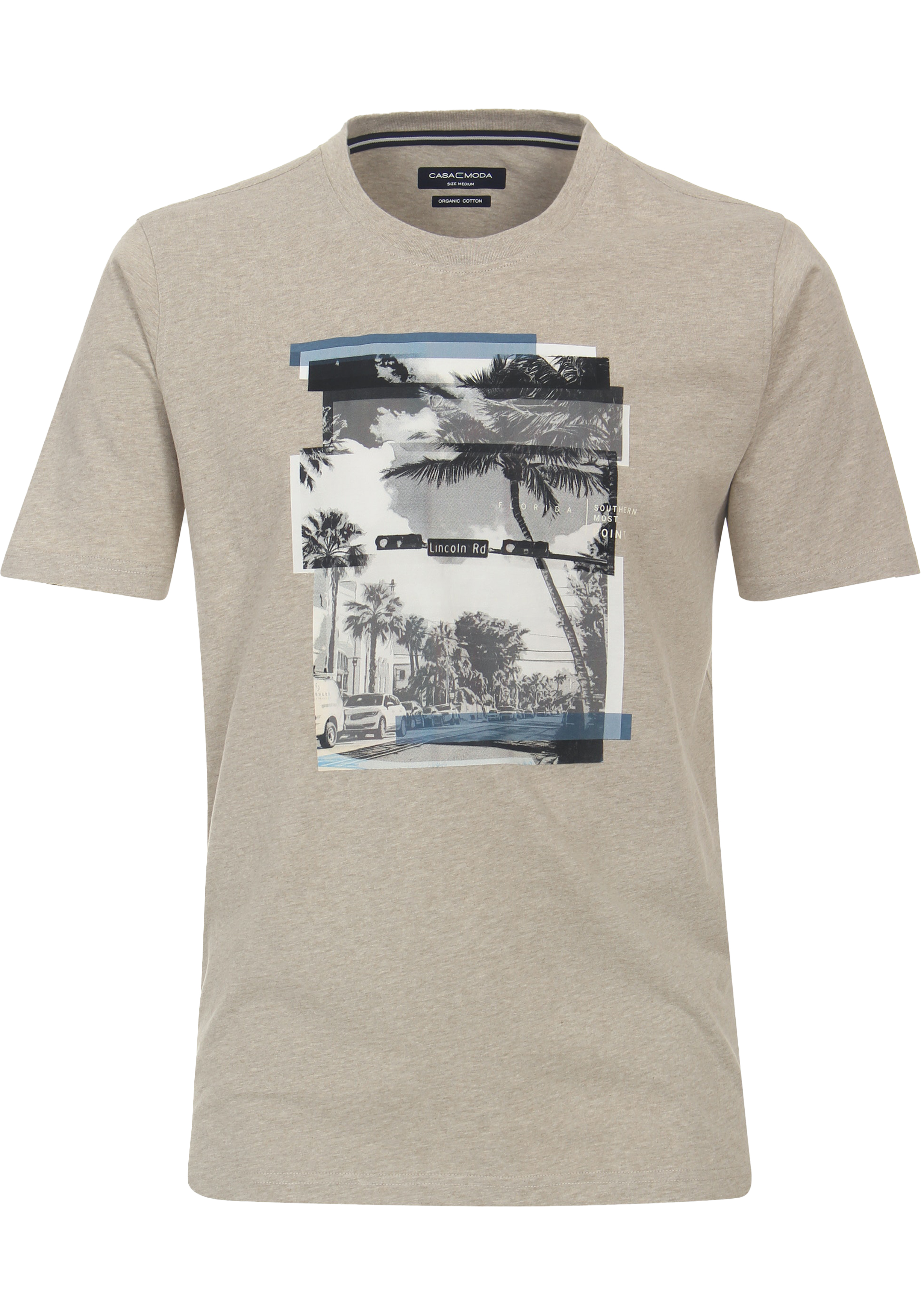 CASA MODA comfort fit heren T-shirt, beige