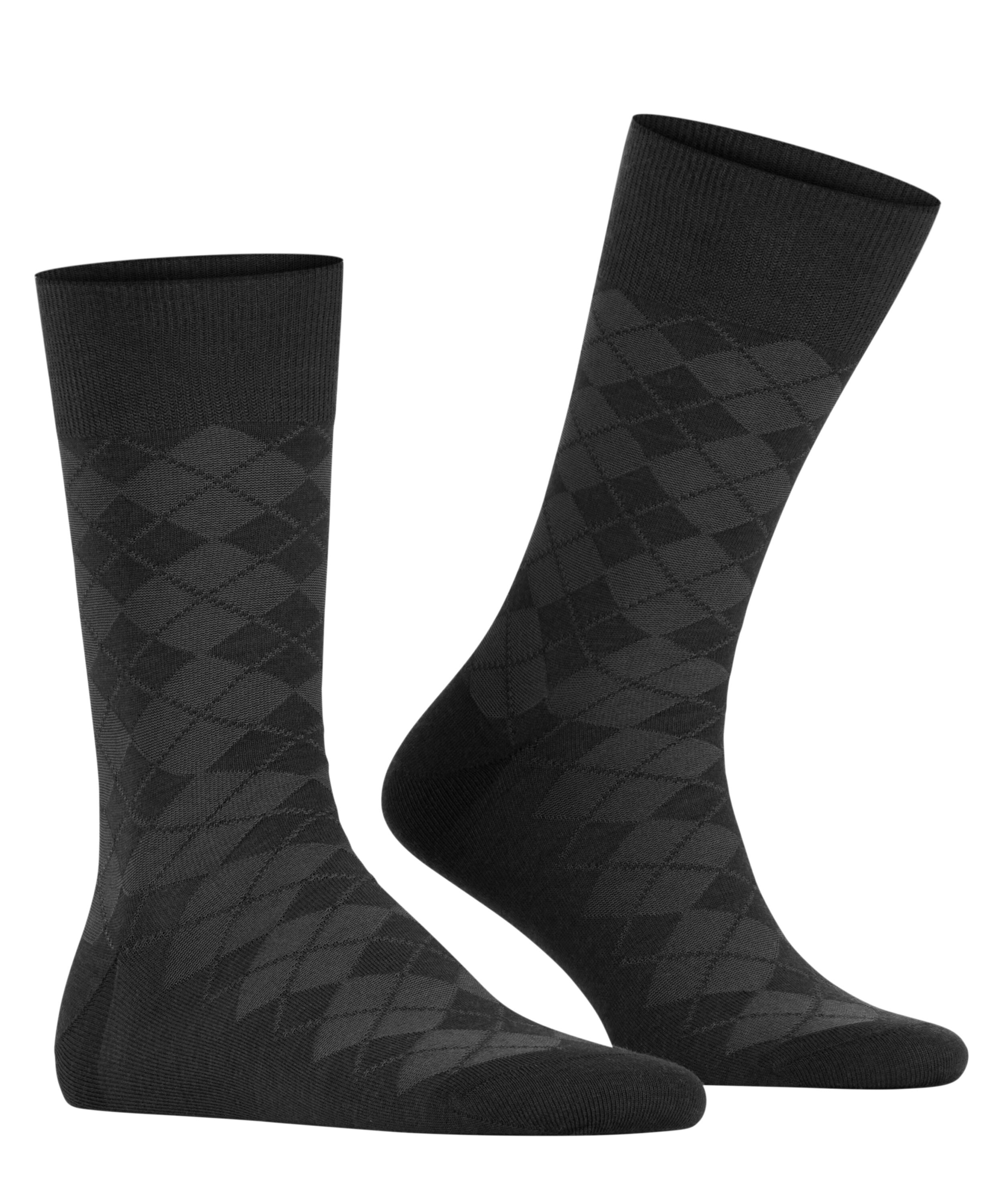Burlington Leyton herensokken, zwart (black)