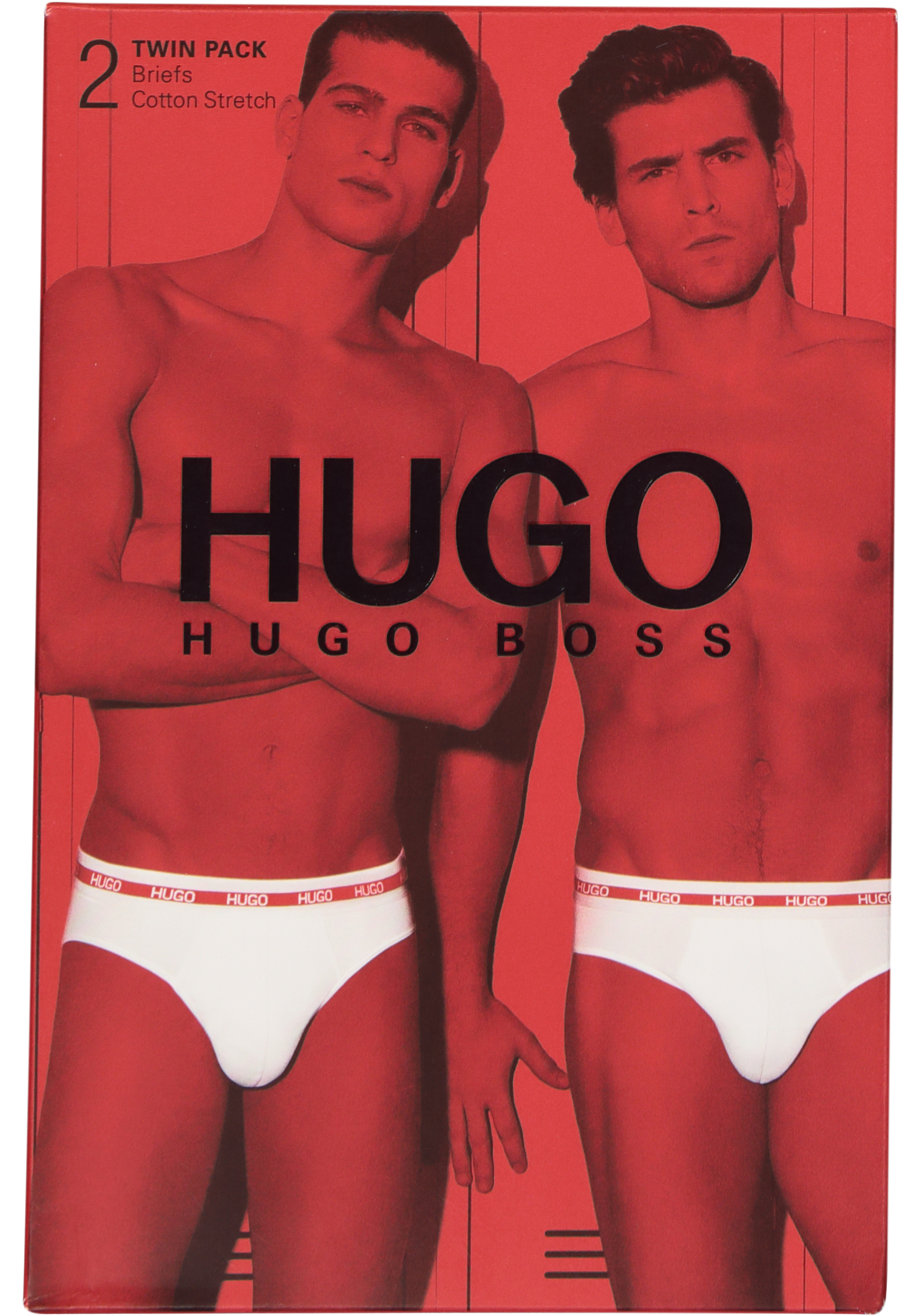 HUGO hipster briefs (2-pack), heren slips, zwart
