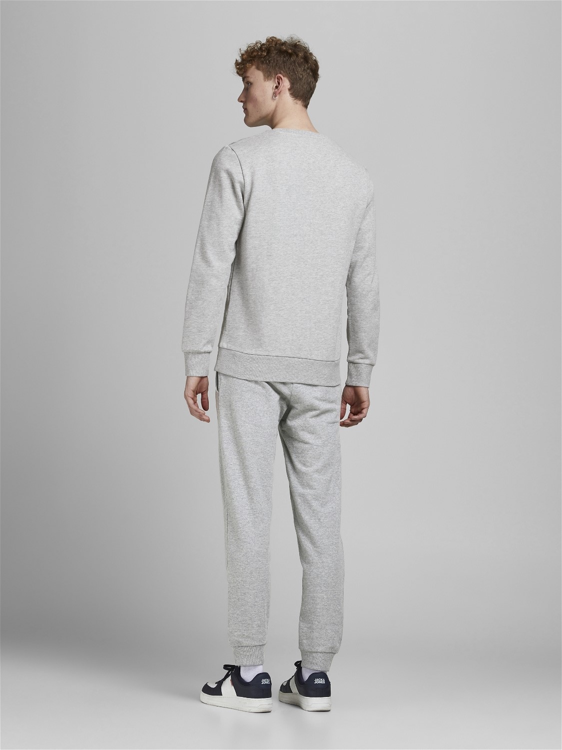 JACK & JONES Gordon Shark Sweat Pants regular fit, heren joggingbroek, lichtgrijs melange