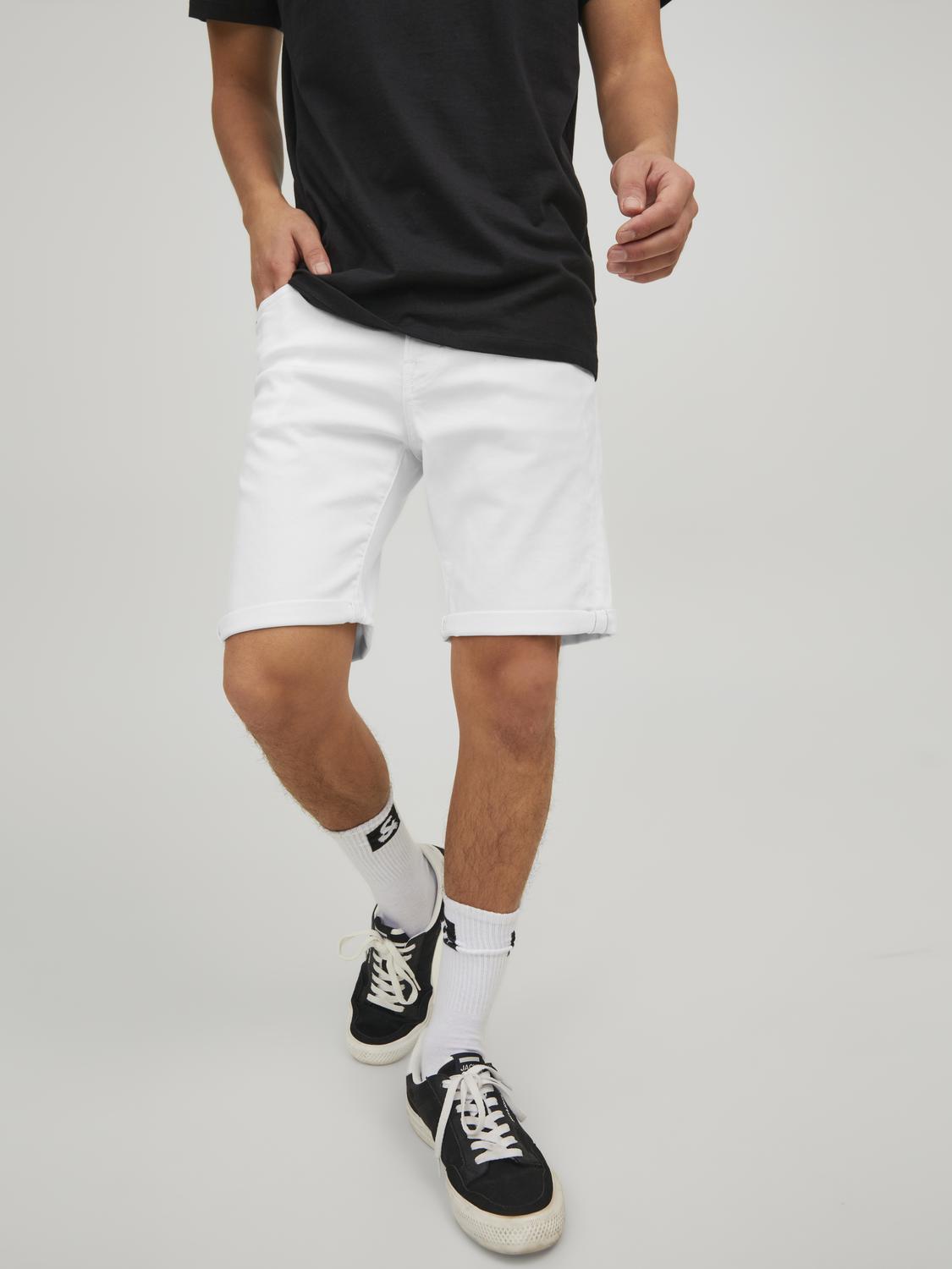 JACK & JONES Rick Icon Shorts regular fit, heren korte broek, wit