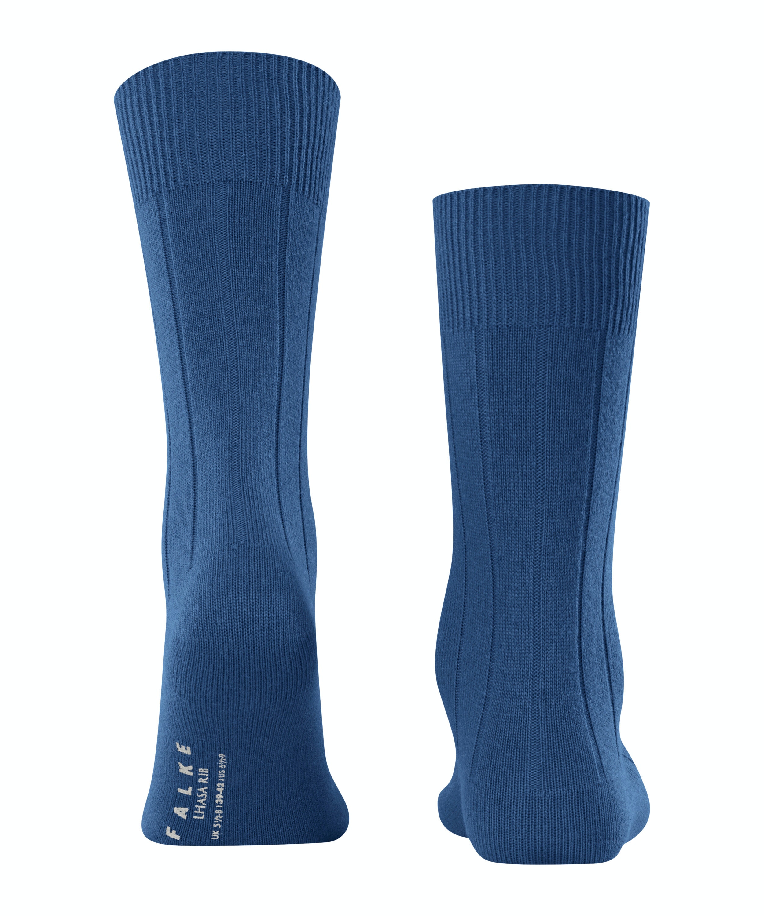 FALKE Lhasa Rib herensokken, blauw (sapphire)