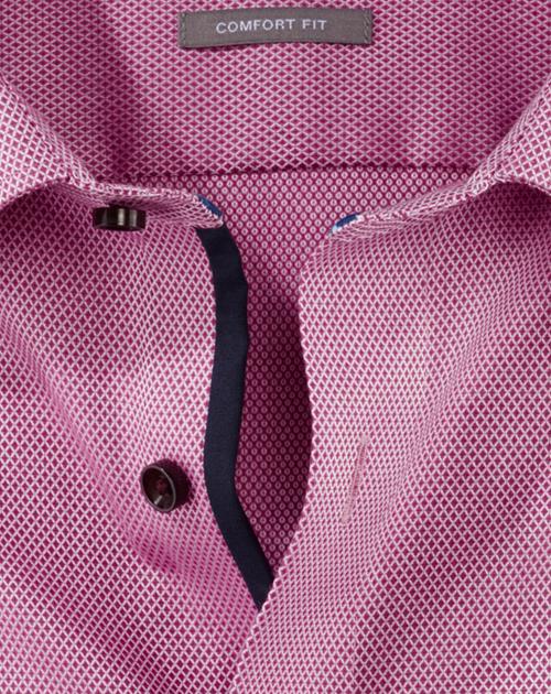 OLYMP Luxor comfort fit overhemd, structuur, fuchsia dessin