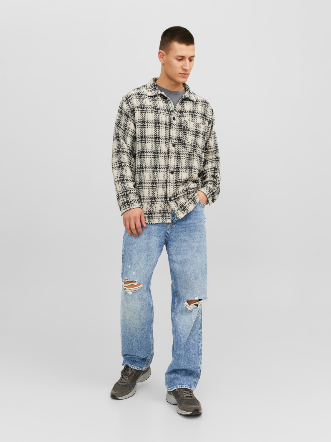 JACK & JONES Alex Original loose fit, heren jeans, denimblauw