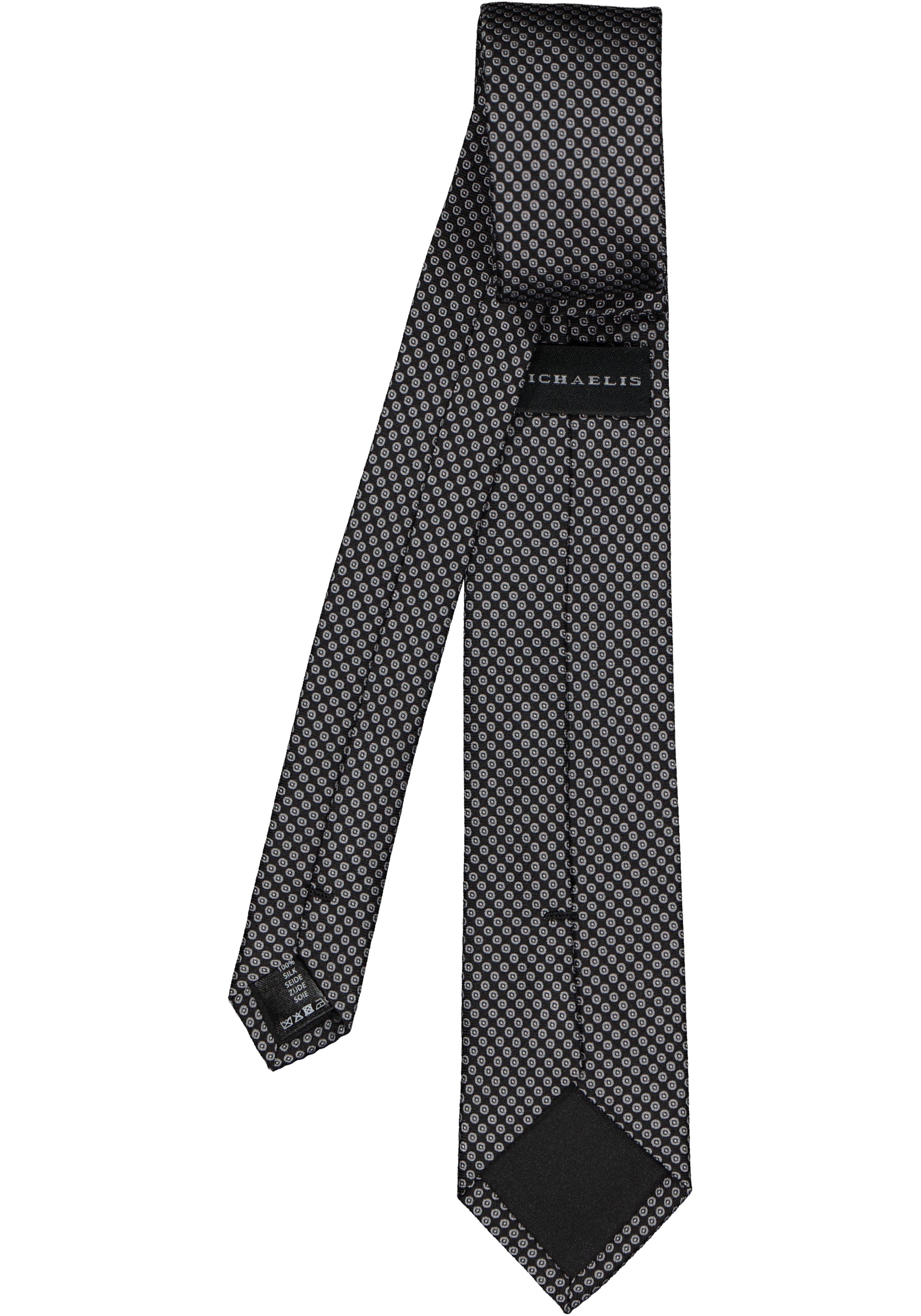 Michaelis stropdas, zwart dessin