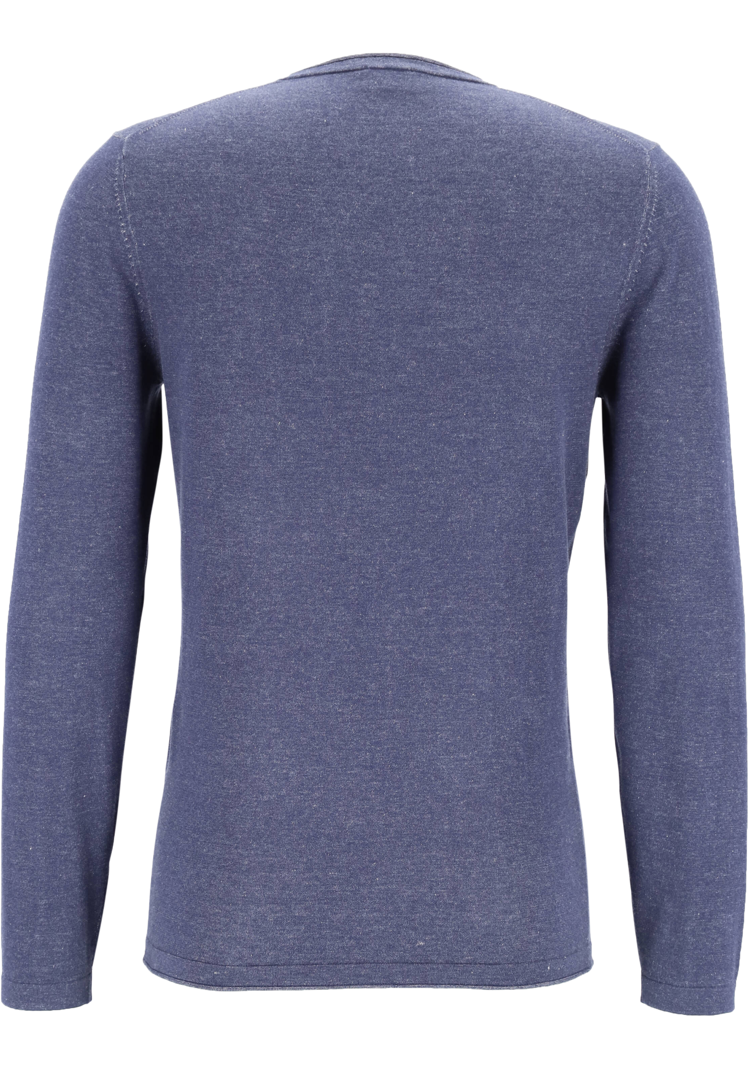 OLYMP Level 5 body fit trui katoen, O-hals, marine blauw