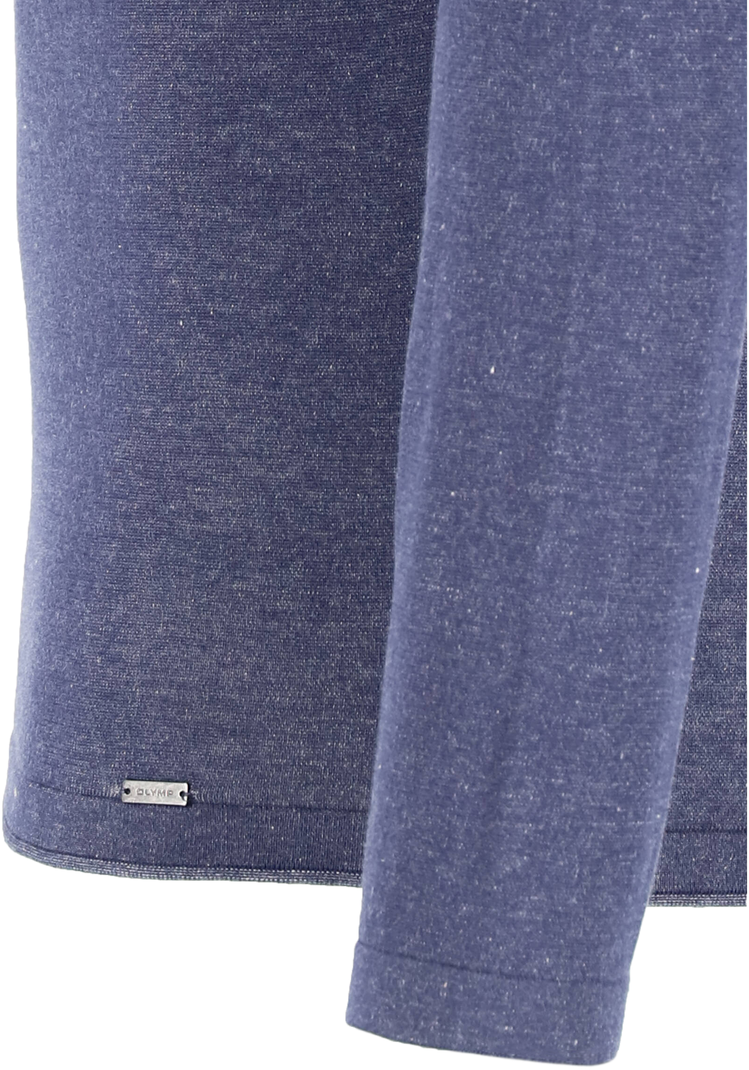 OLYMP Level 5 body fit trui katoen, O-hals, marine blauw