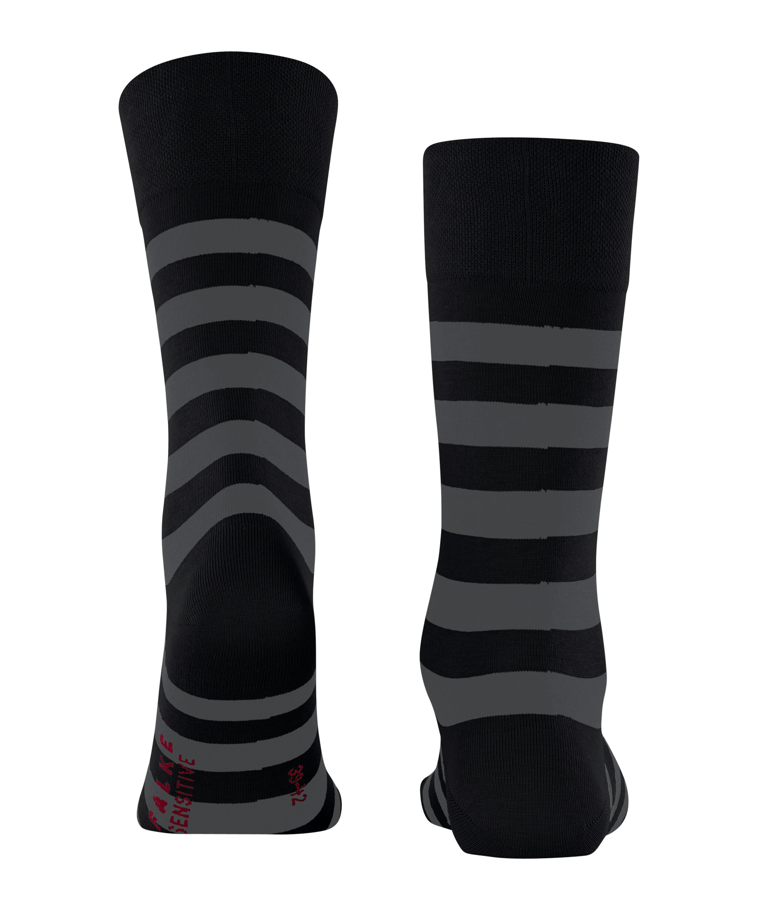 FALKE Sensitive Mapped Line herensokken, zwart (black)