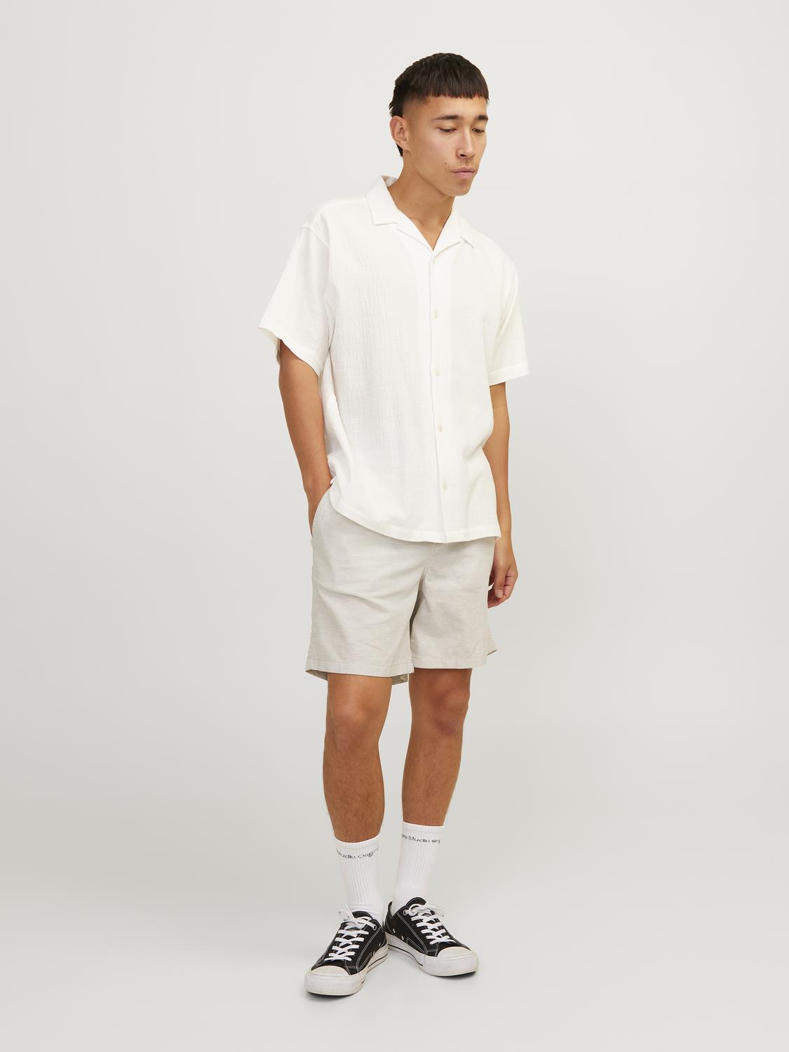 JACK & JONES Jaiden Summer Jogger Short loose fit, heren korte broek, beige melange