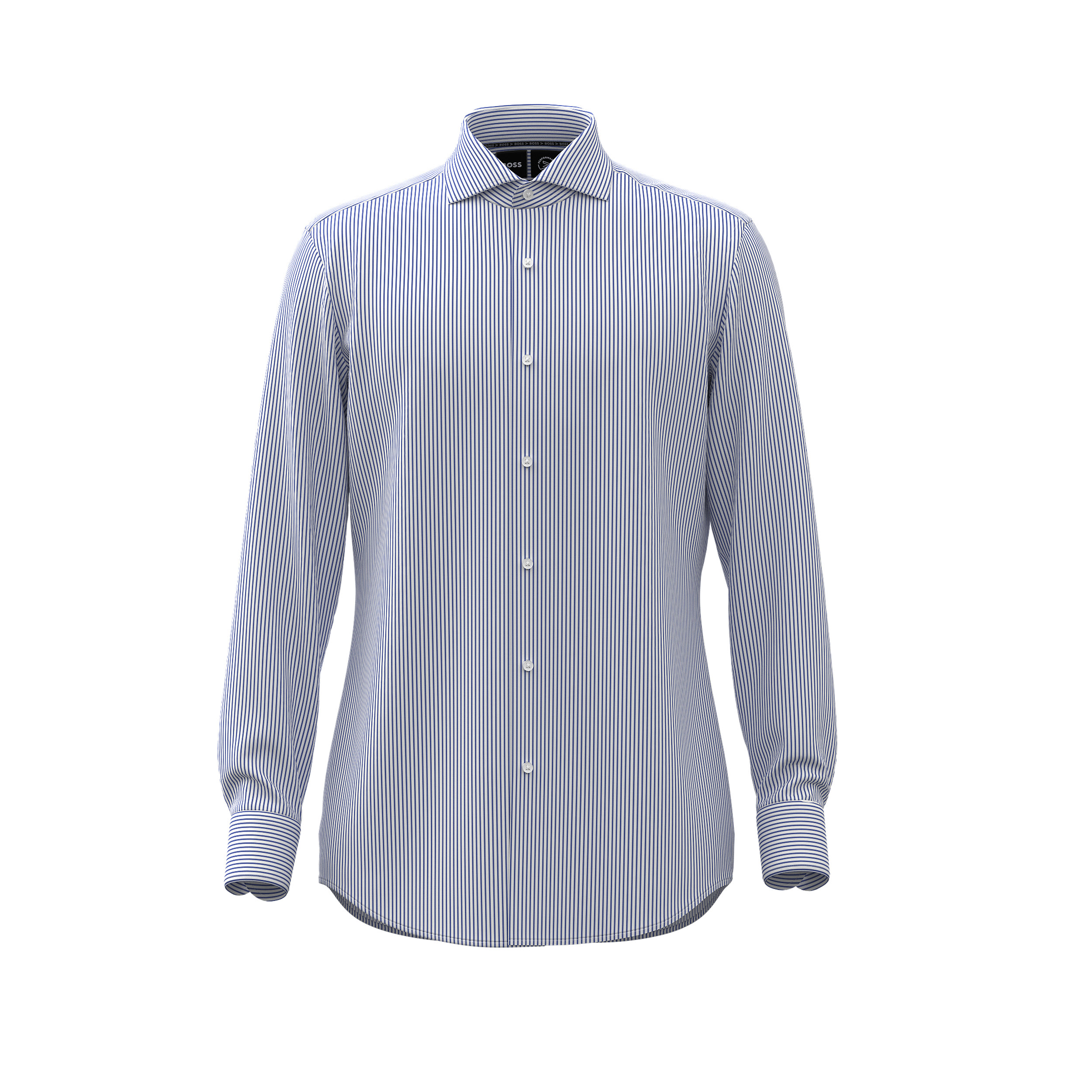 BOSS Hank slim fit overhemd, twill, blauw