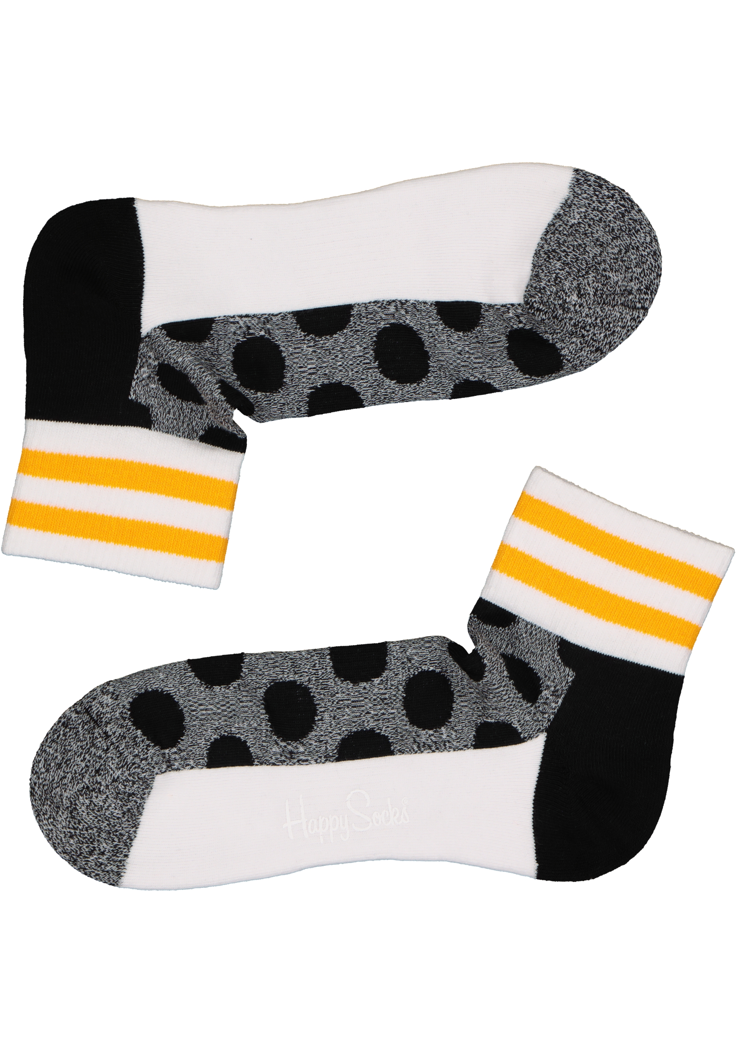 Happy Socks Big Dot 1/4 Crew Sock, korte sok met stippen