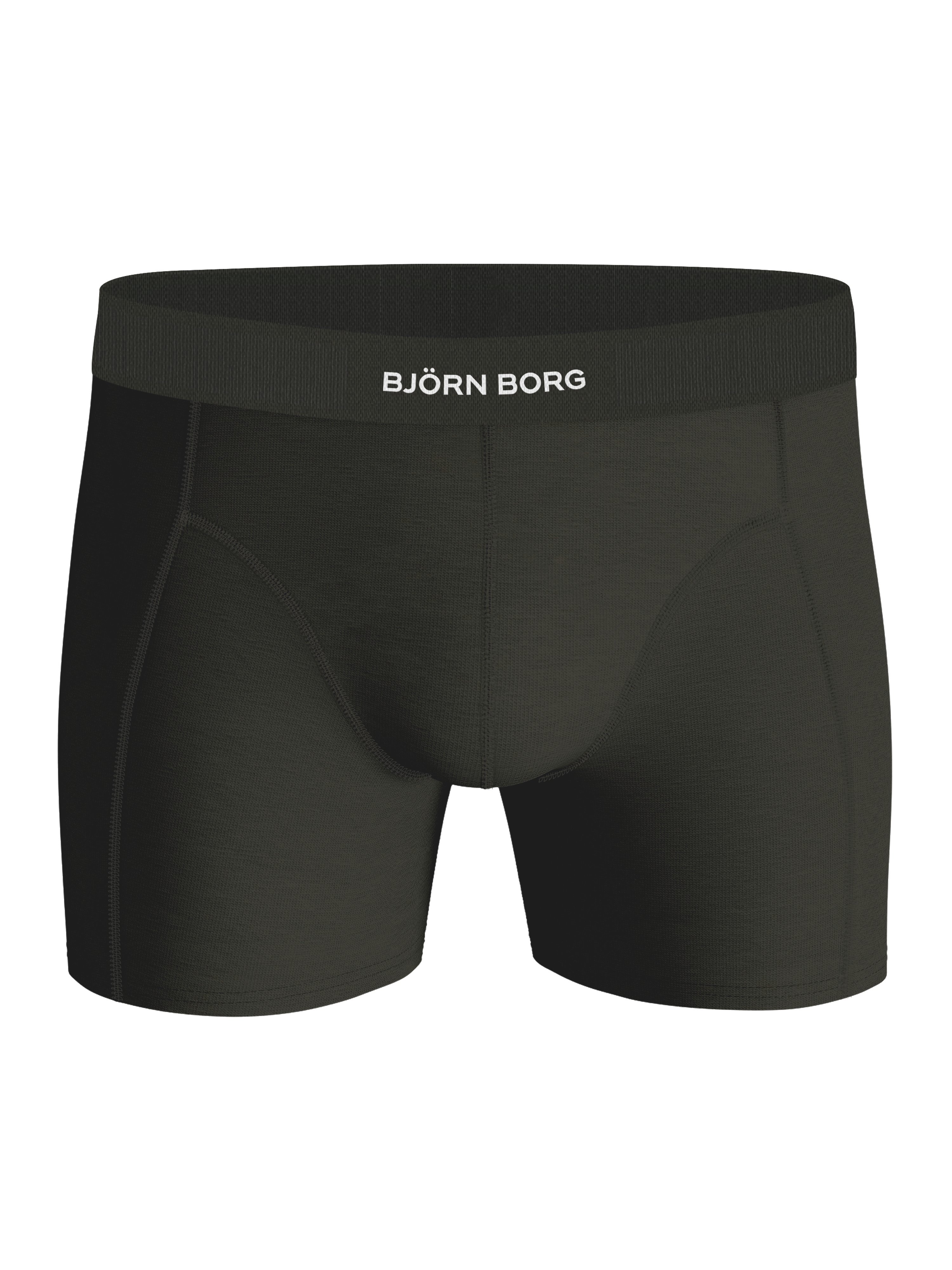 Bjorn Borg Lyocell boxers, heren boxers normale lengte (2-pack), zwart en donkergroen