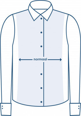 Pasvorm overhemd lange mouw normaal getailleerd Pasvorm overhemd lange mouw normaal getailleerd