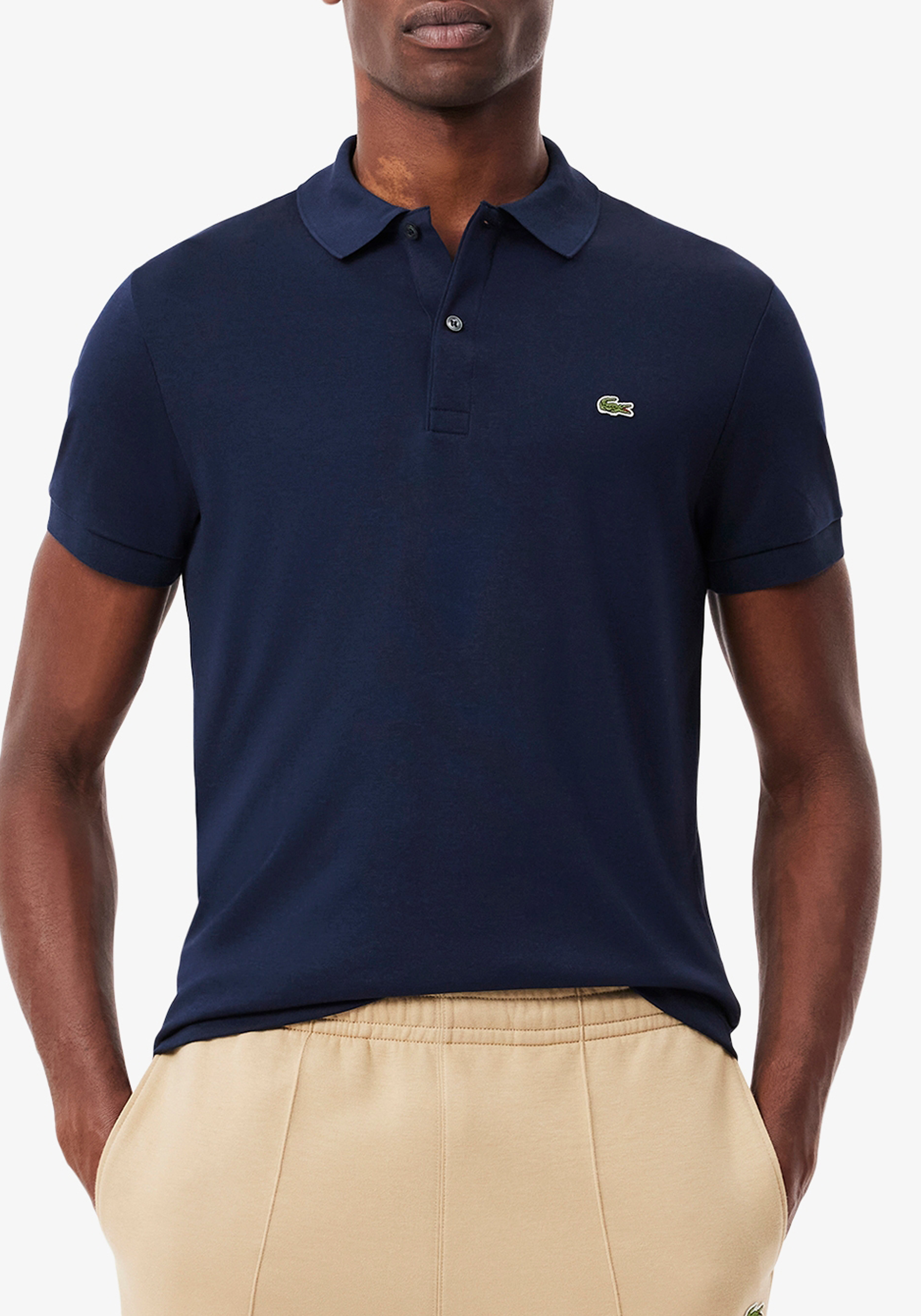 Lacoste Ultra Soft Polo Regular Fit, navy blauw