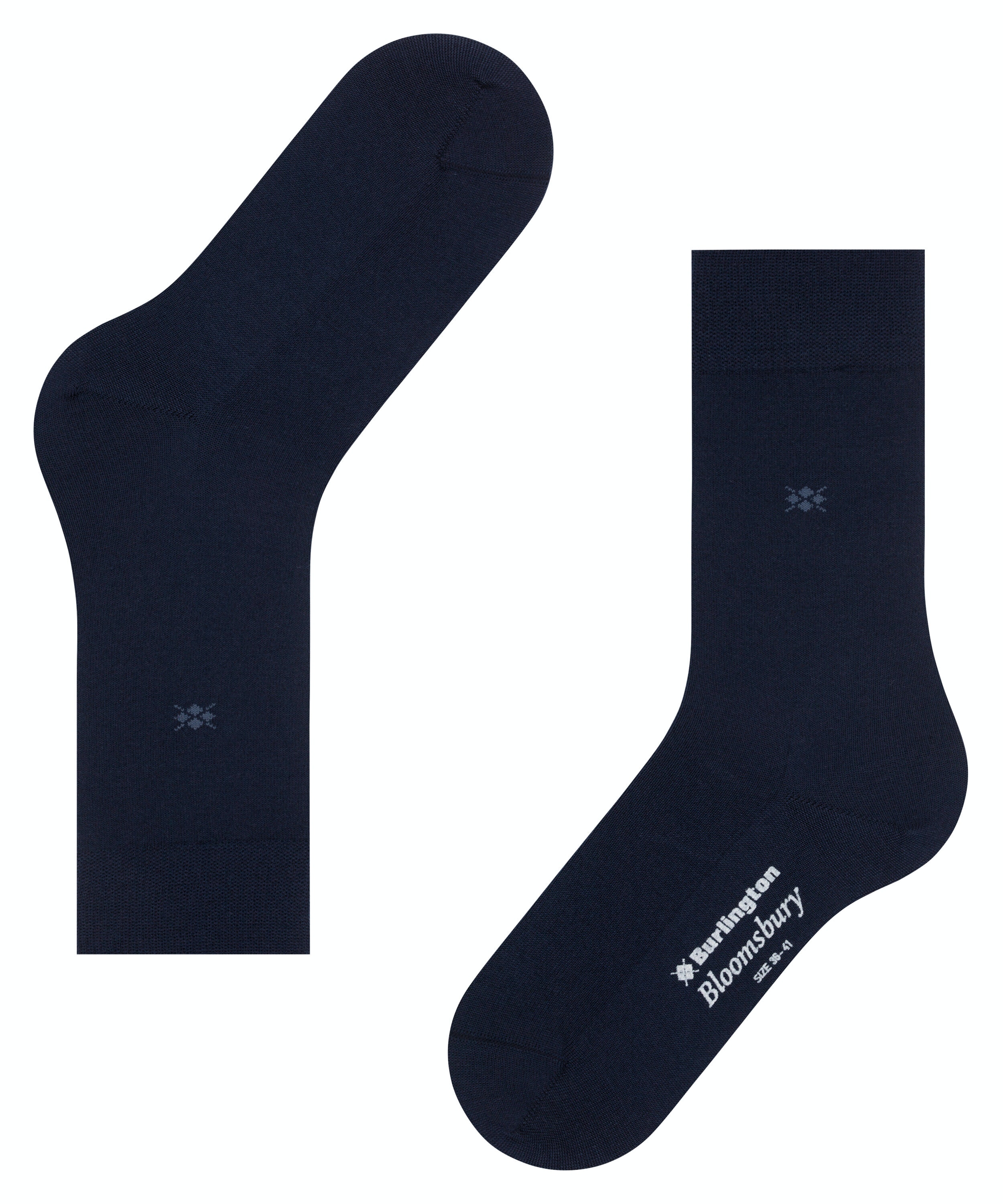 Burlington Bloomsbury damessokken, blauw (marine)