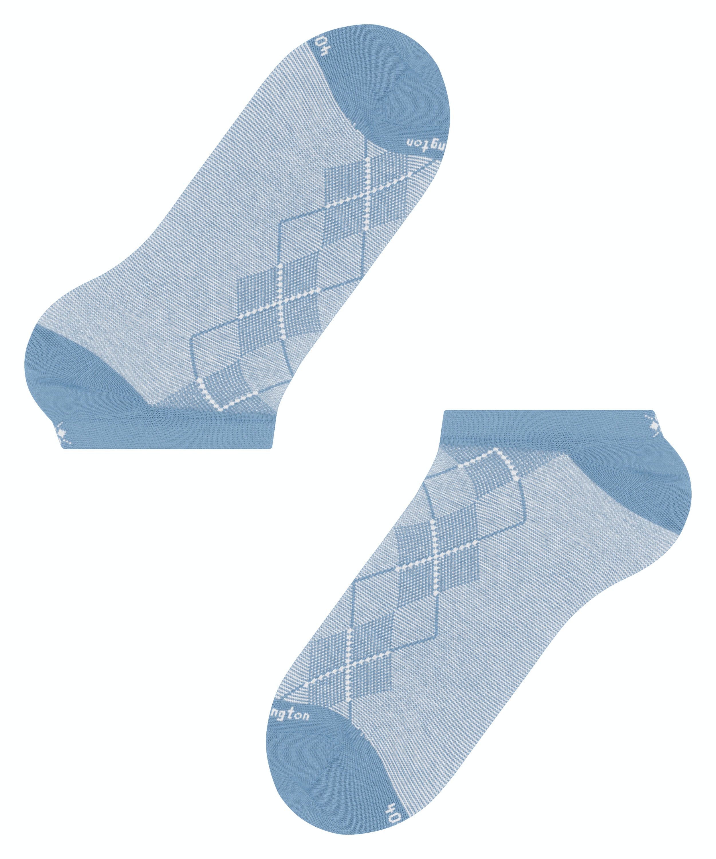 Burlington Carrington heren sneakersokken, blauw (azure)