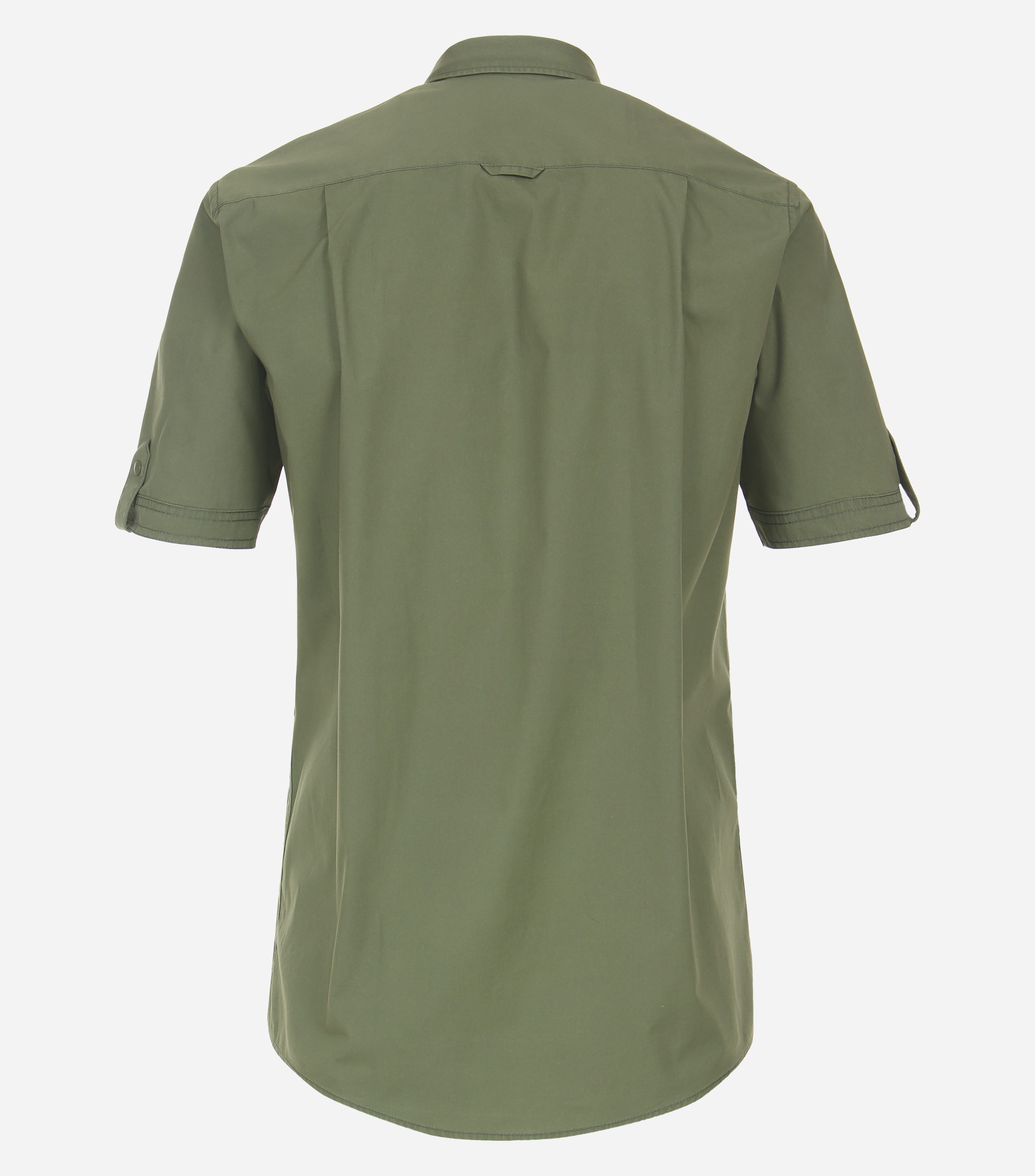 Redmond comfort fit overhemd, korte mouw, popeline, groen