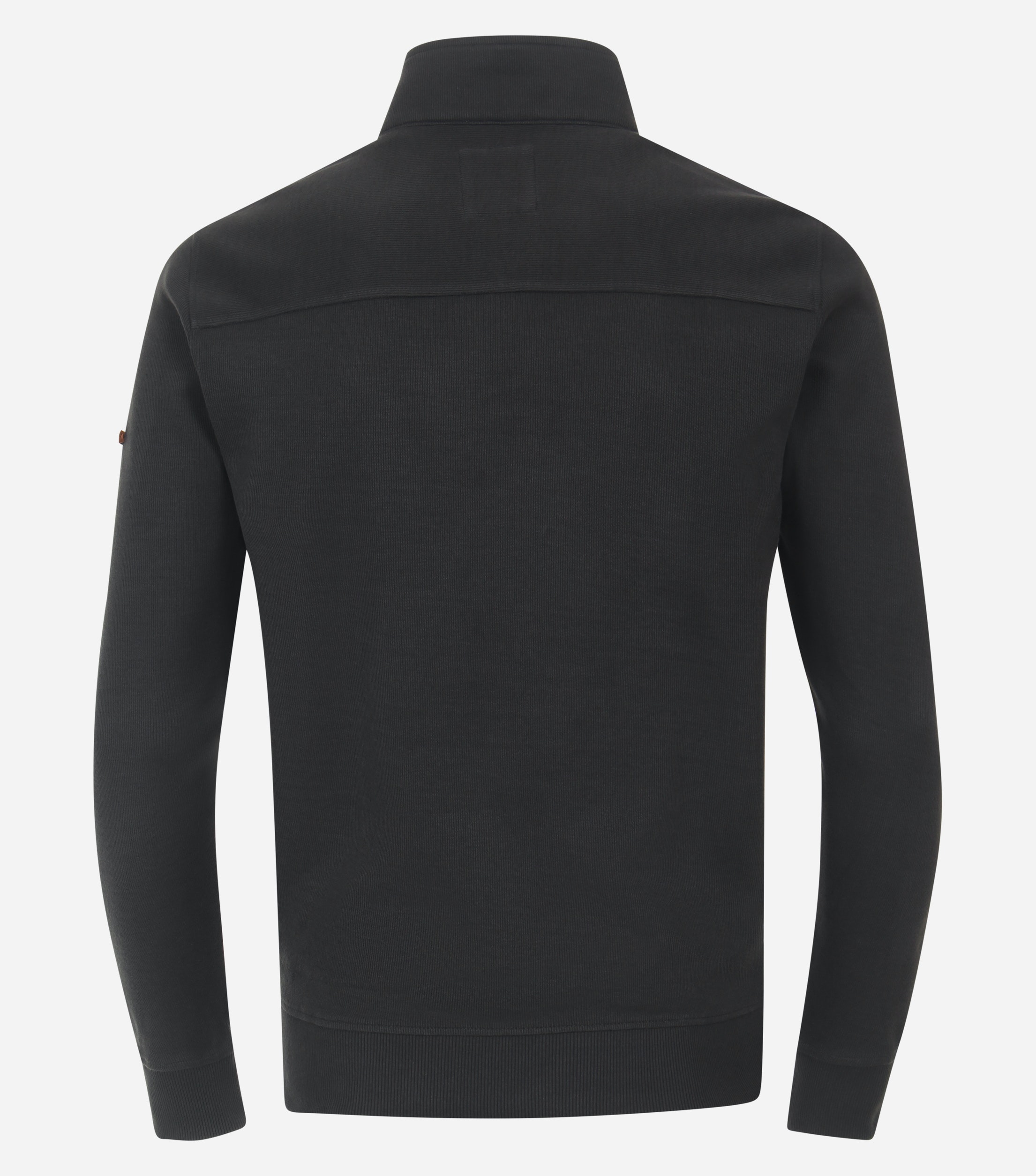 Redmond heren sweatvest katoen, opstaande kraag, grijs (middeldik)