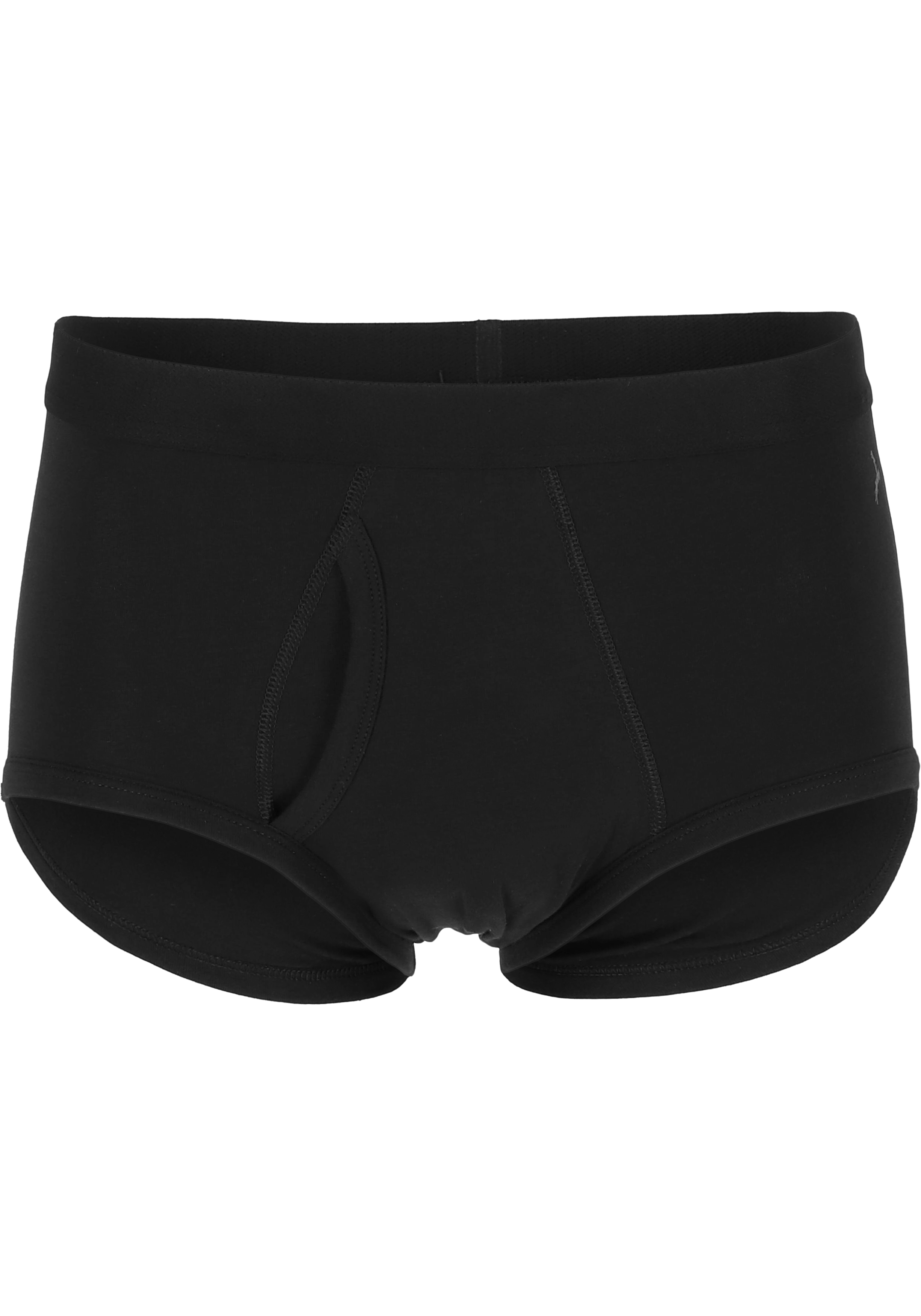 TEN CATE Basics men slips (3-pack), heren heupslips met gulp, zwart