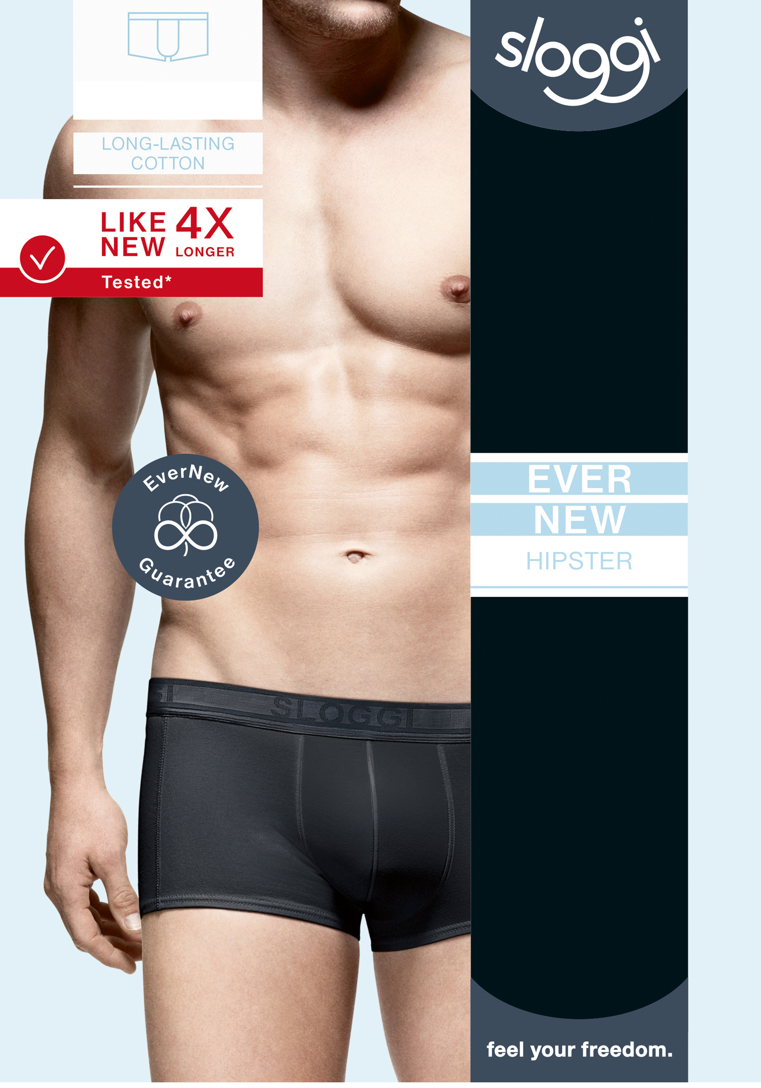 Sloggi Men EVERNEW Hipster, heren boxer (1-pack), zwart