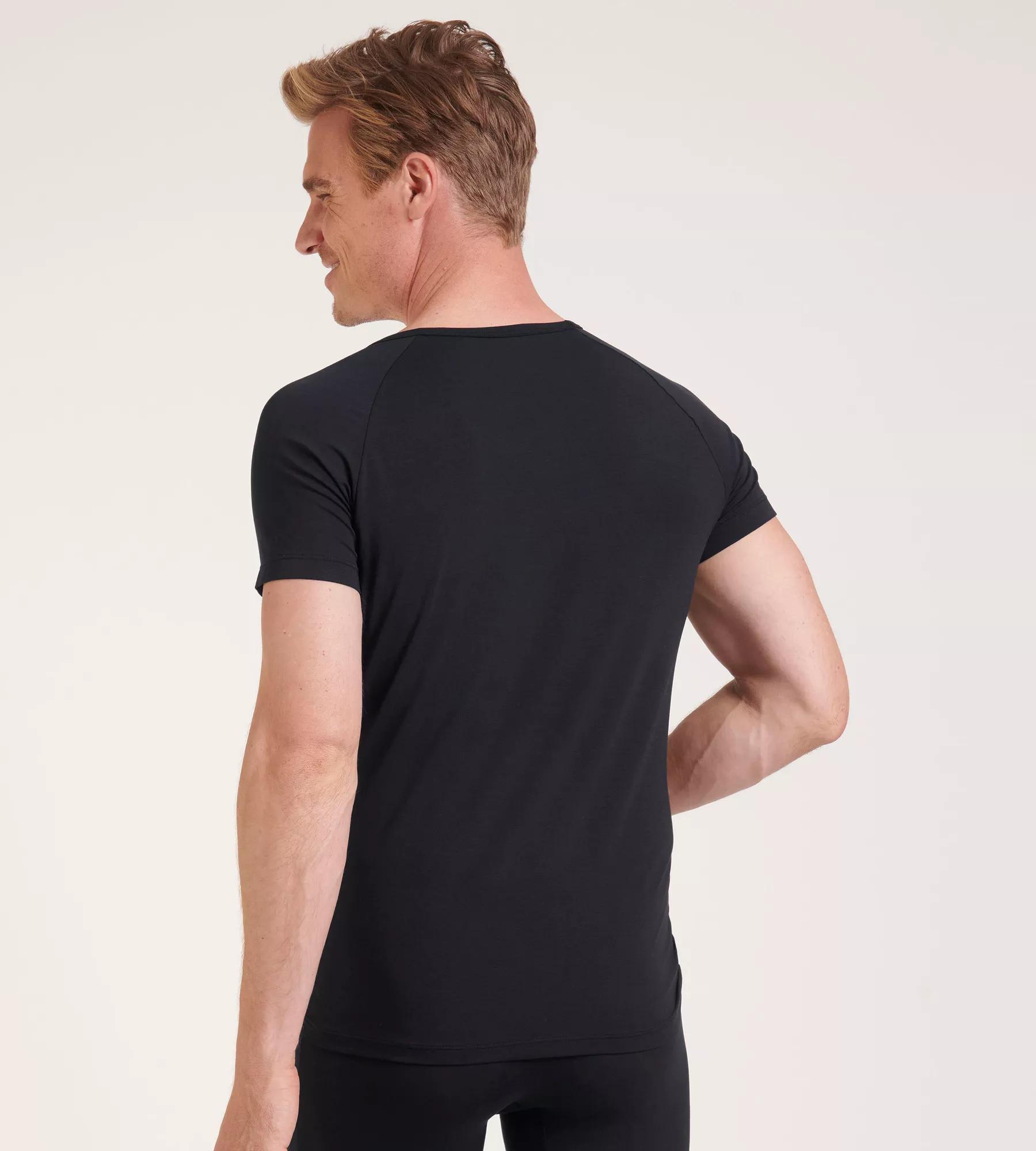 sloggi men EVER Soft O-Neck, heren T-shirt met een O-hals (1-pack), zwart