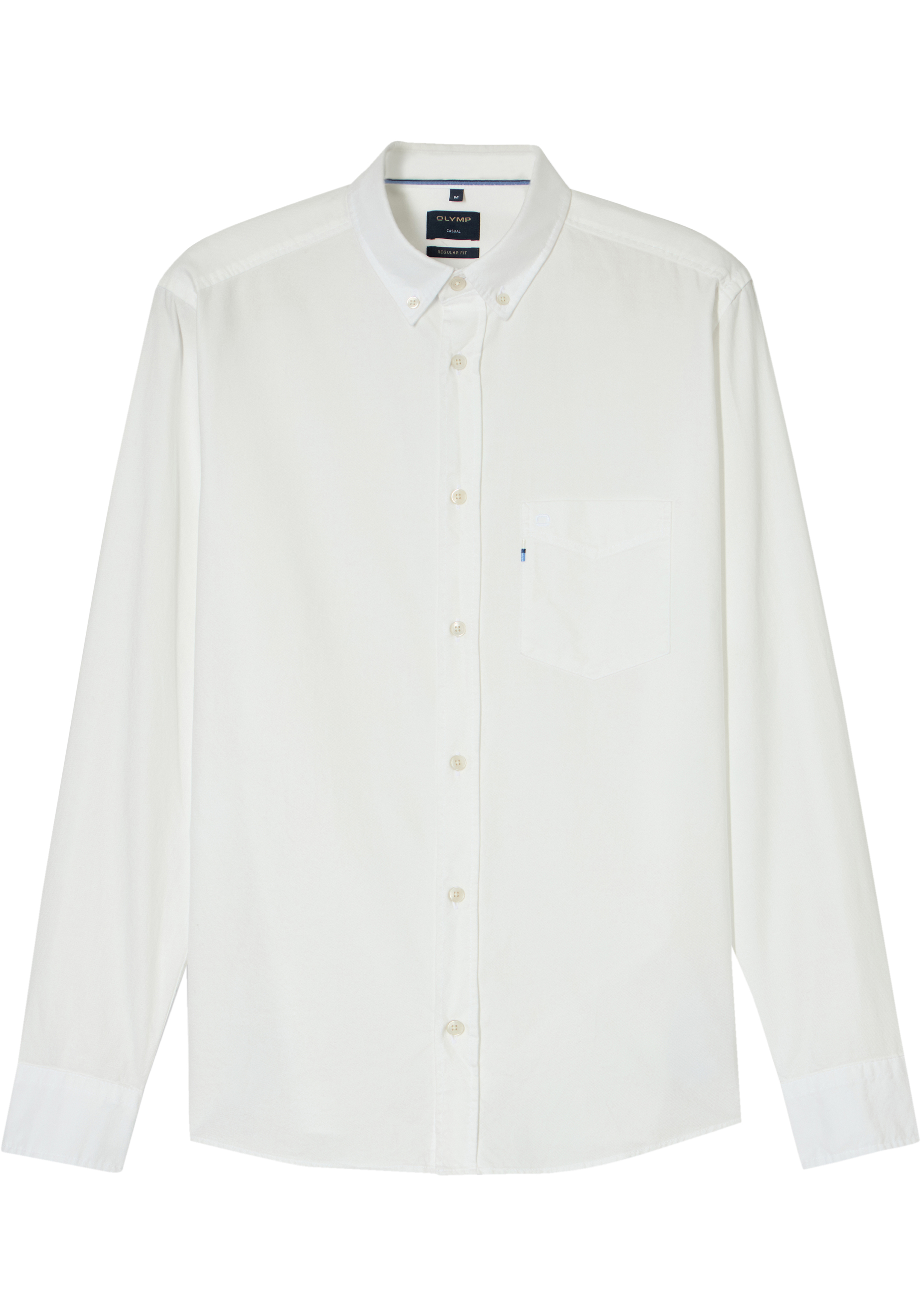 OLYMP Casual regular fit overhemd, Oxford, wit