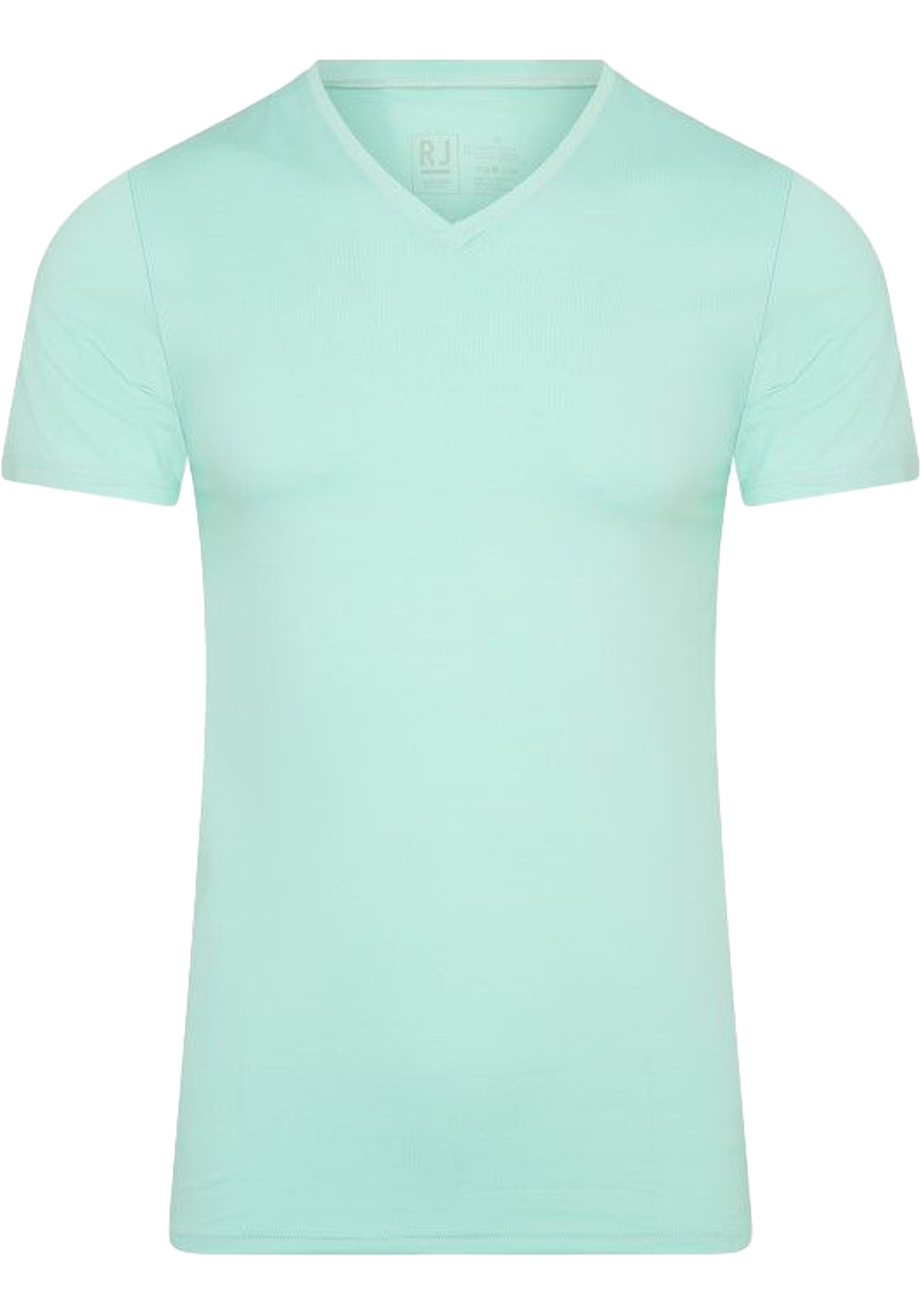 RJ Bodywear Pure Color T-shirt (1-pack), heren T-shirt met V-hals, mint