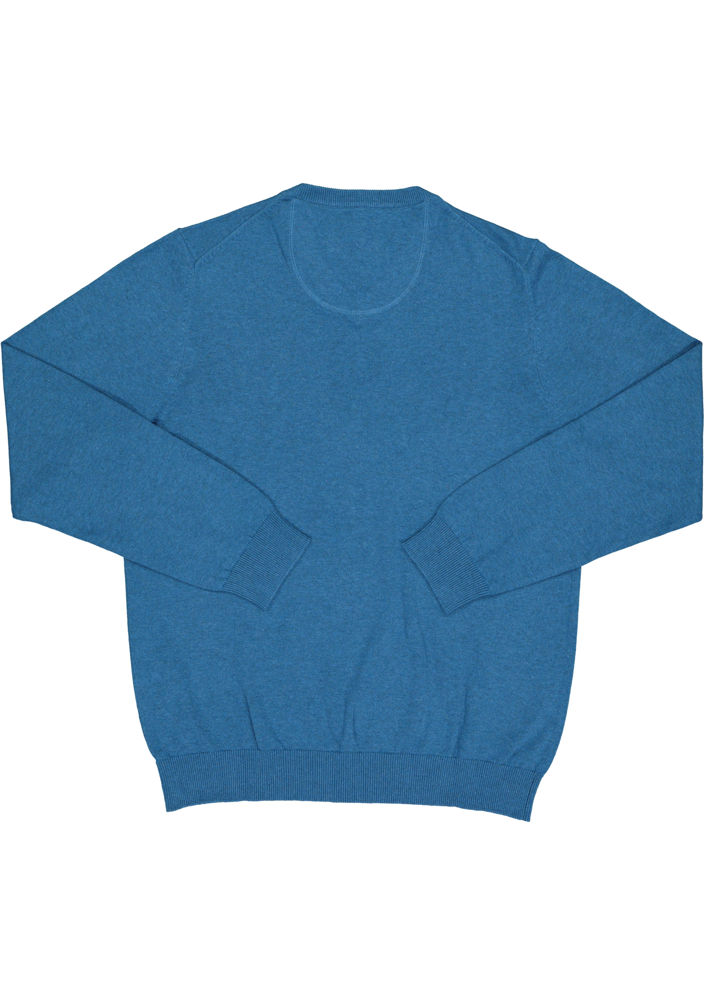 MARVELIS modern fit trui katoen, V-hals, petrol
