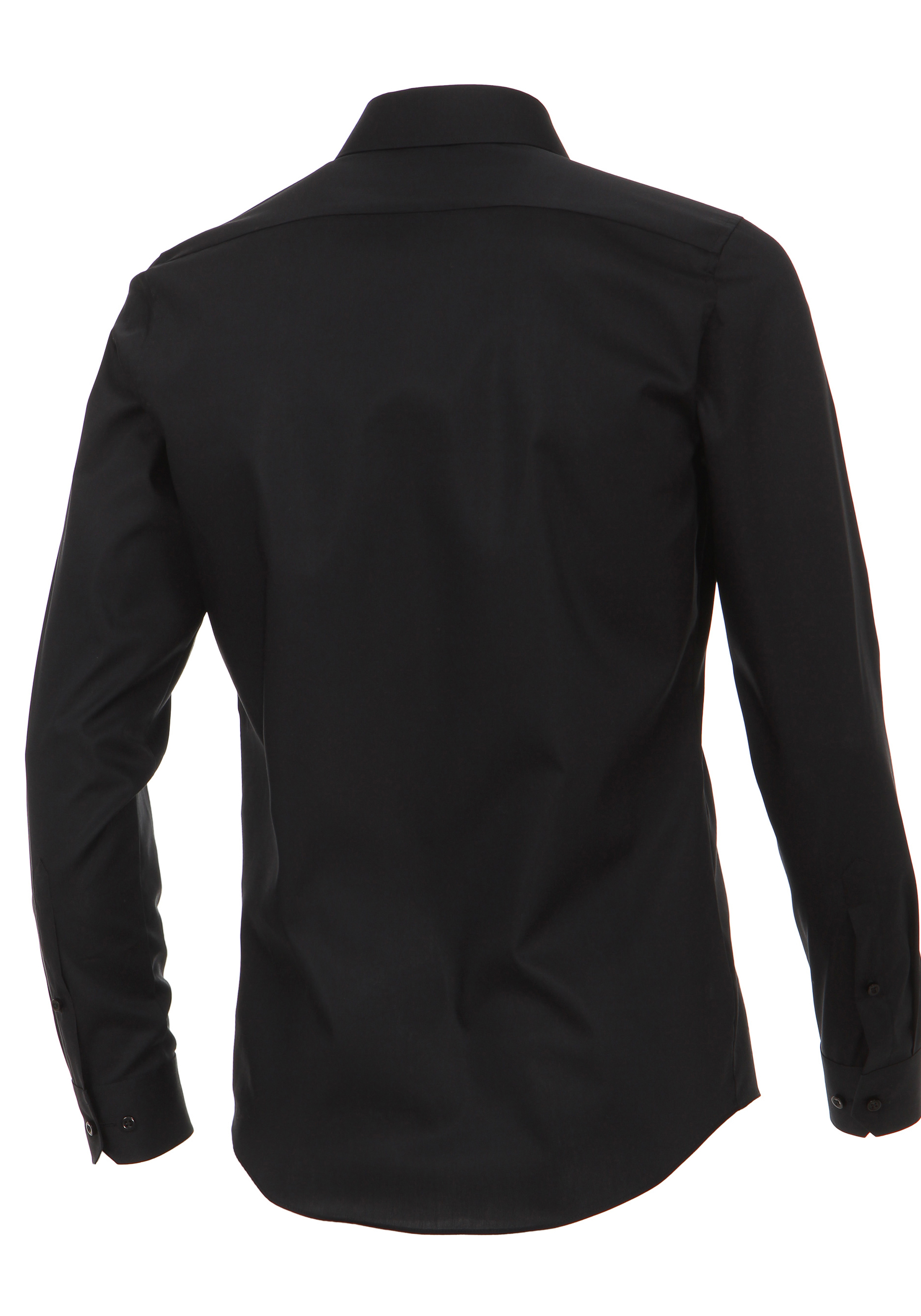 Redmond slim fit overhemd, zwart