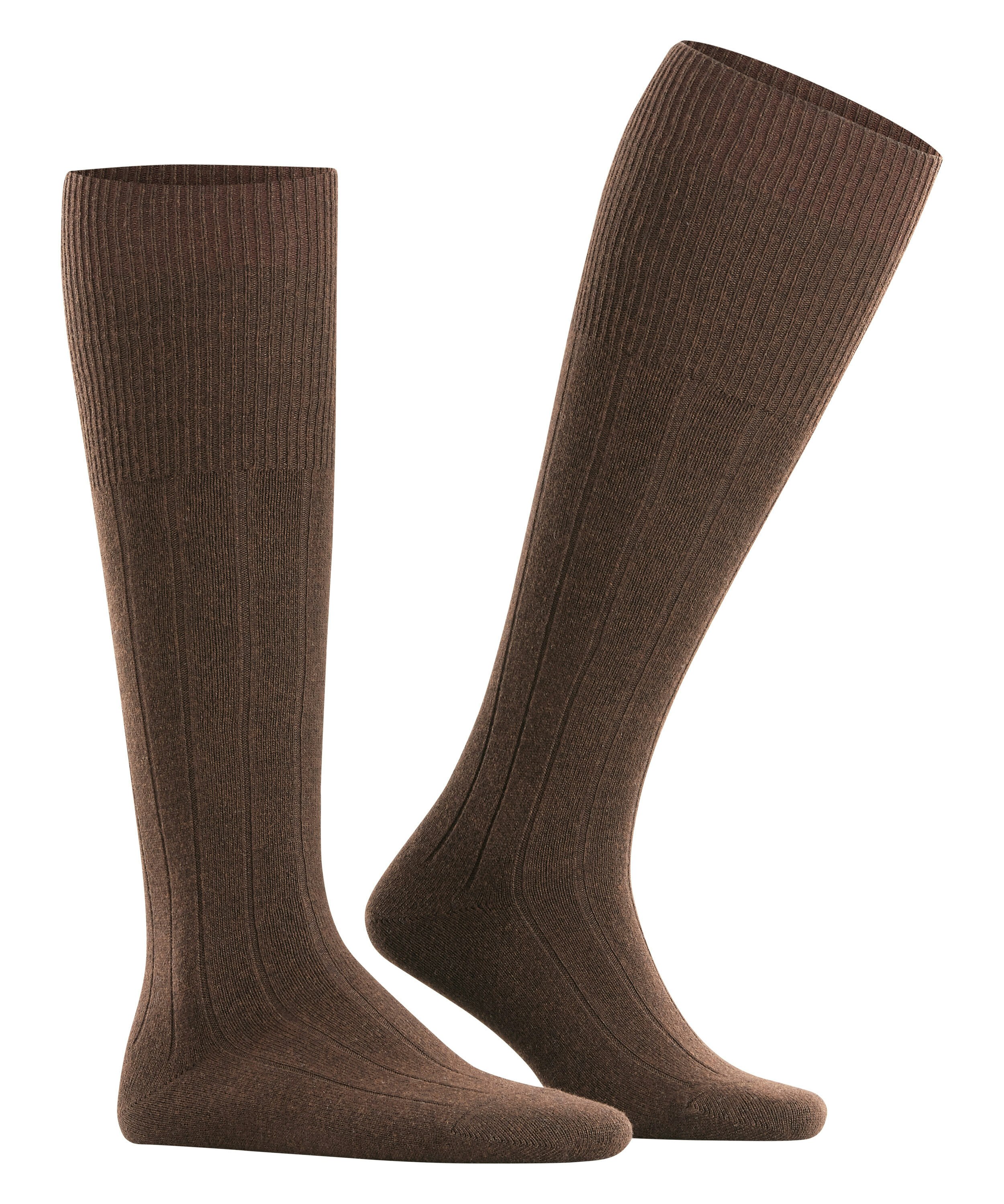 FALKE Lhasa Rib heren kniekousen, bruin (brown)