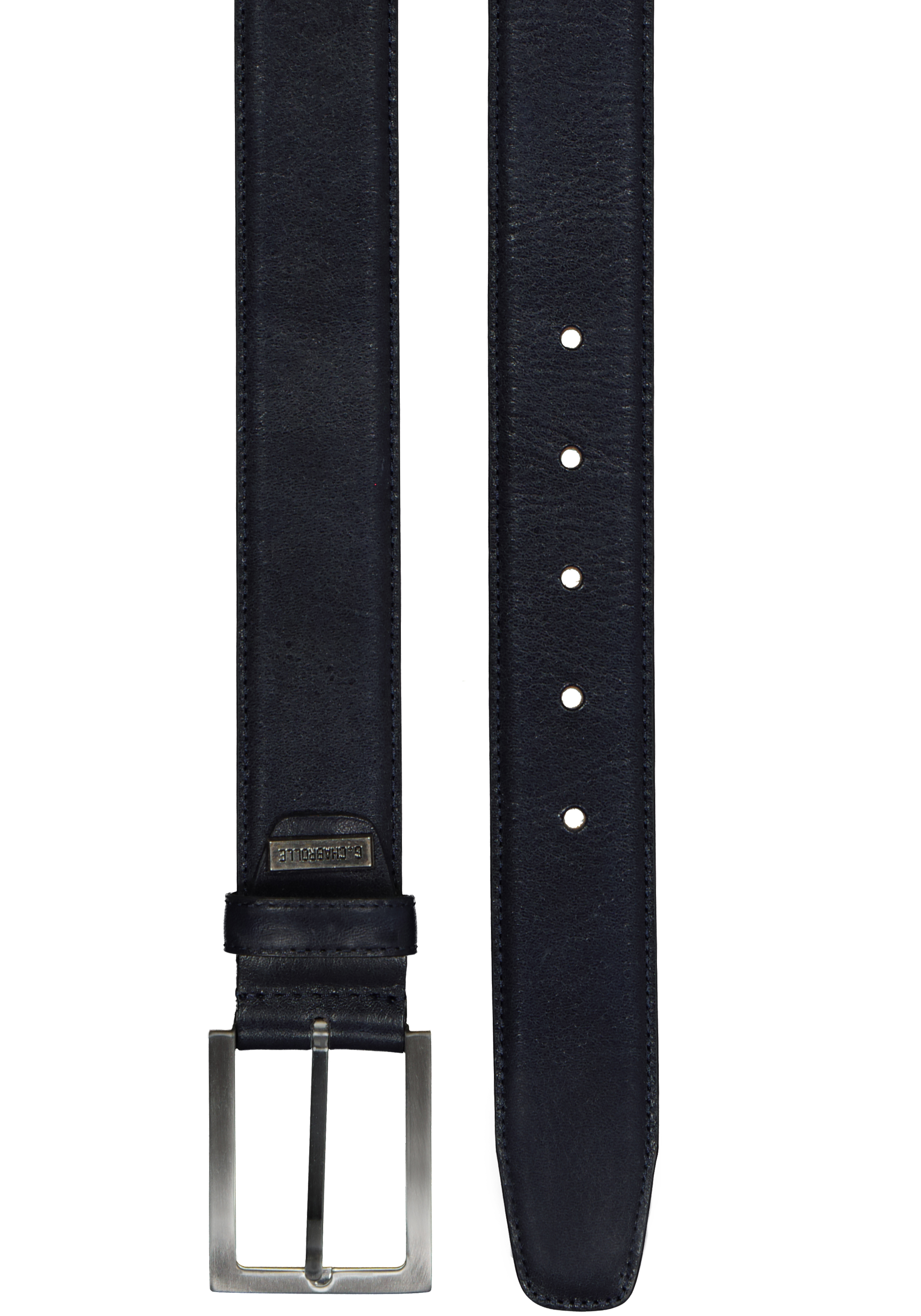 LINDENMANN leren heren riem, donkerblauw