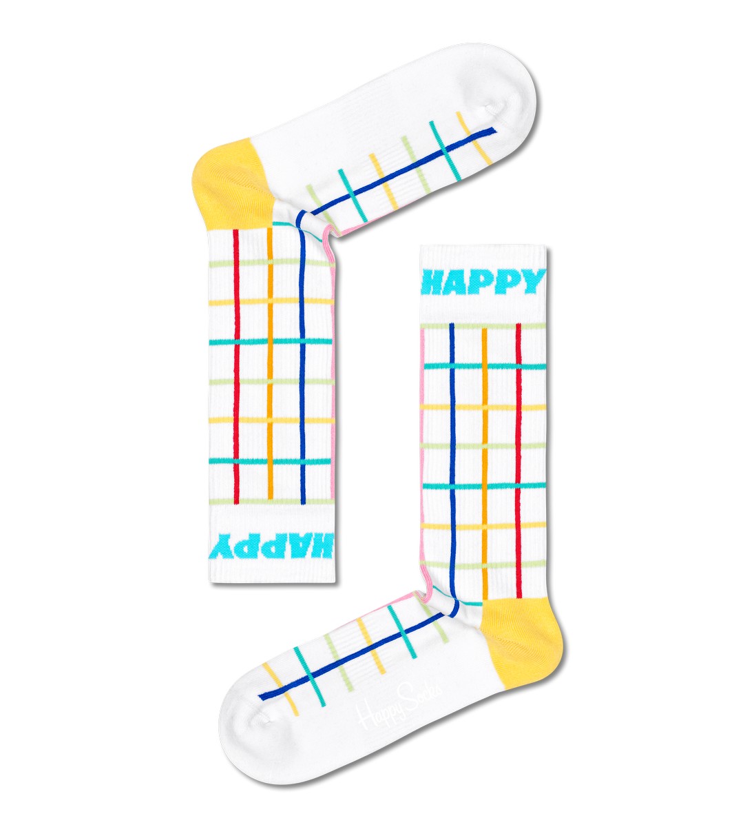 Happy Socks Color Grid Crew Sock, unisex sokken