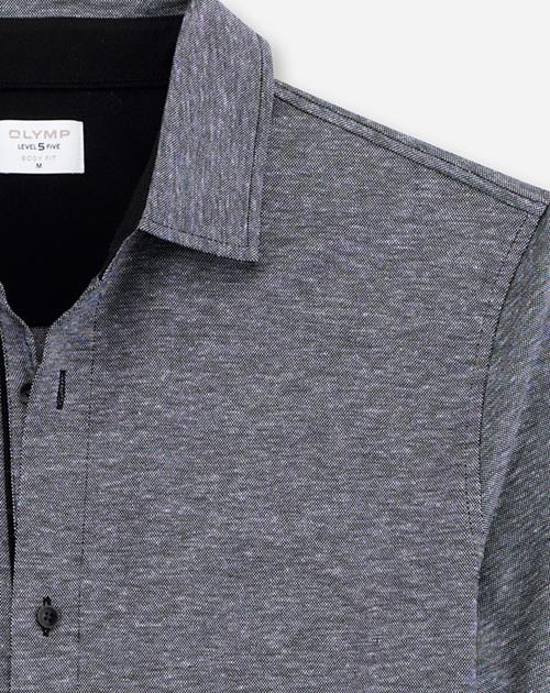 OLYMP Level Five Casual body fit polo, zwart