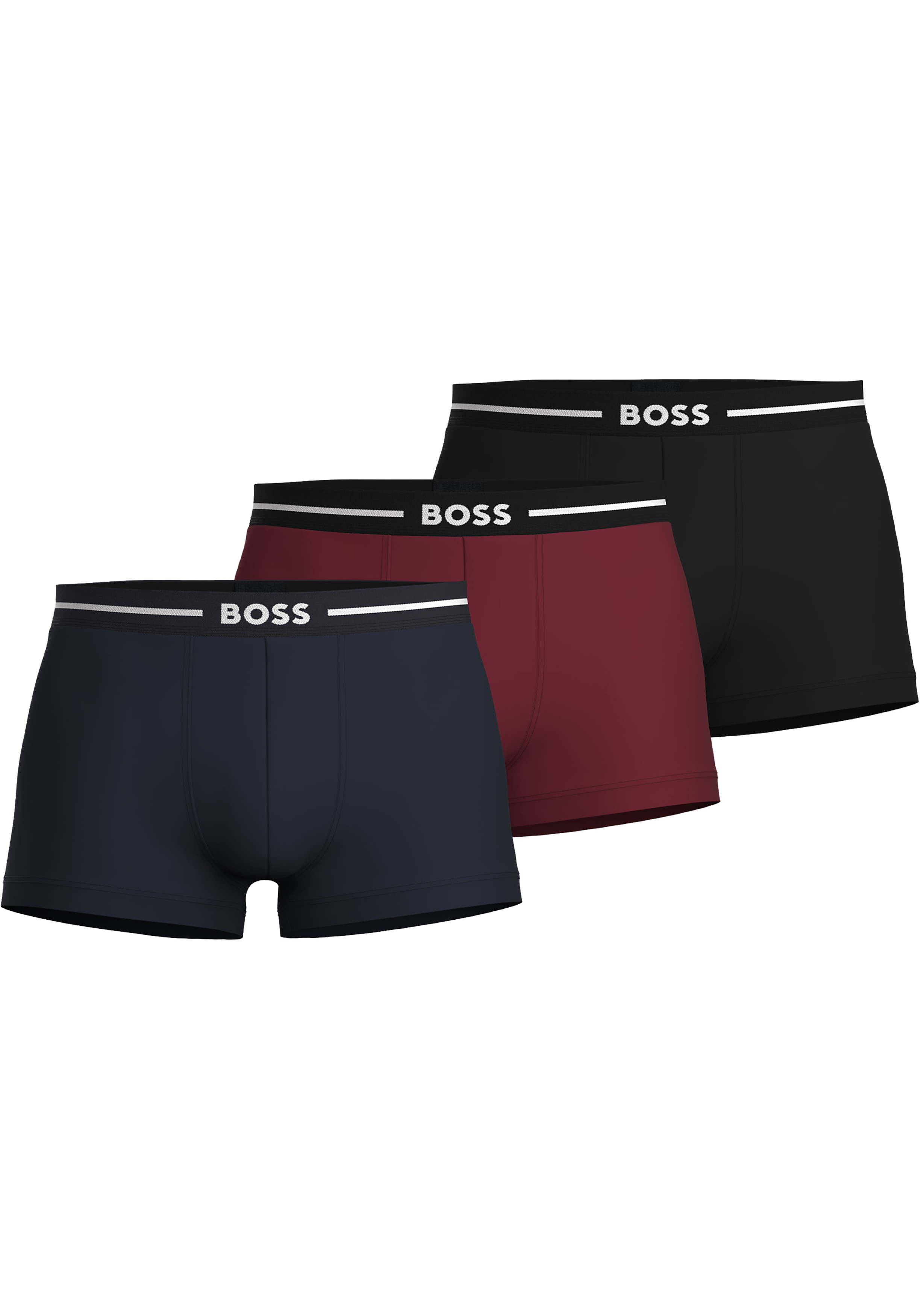 HUGO BOSS Bold trunks (3-pack), heren boxers kort, multicolor (set met verschillende kleuren)