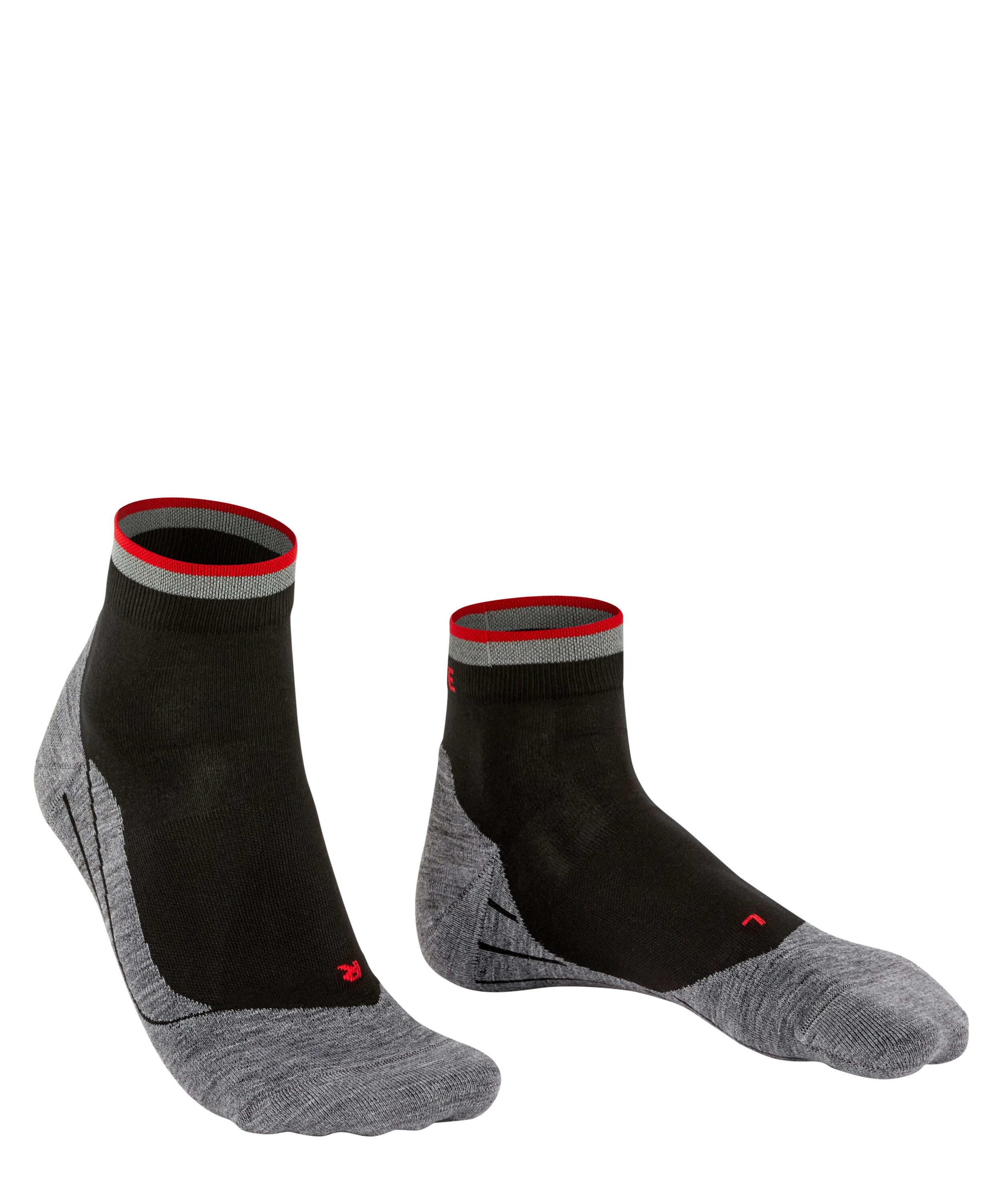 FALKE RU4 Endurance Short Reflect heren running sokken kort, zwart (black)