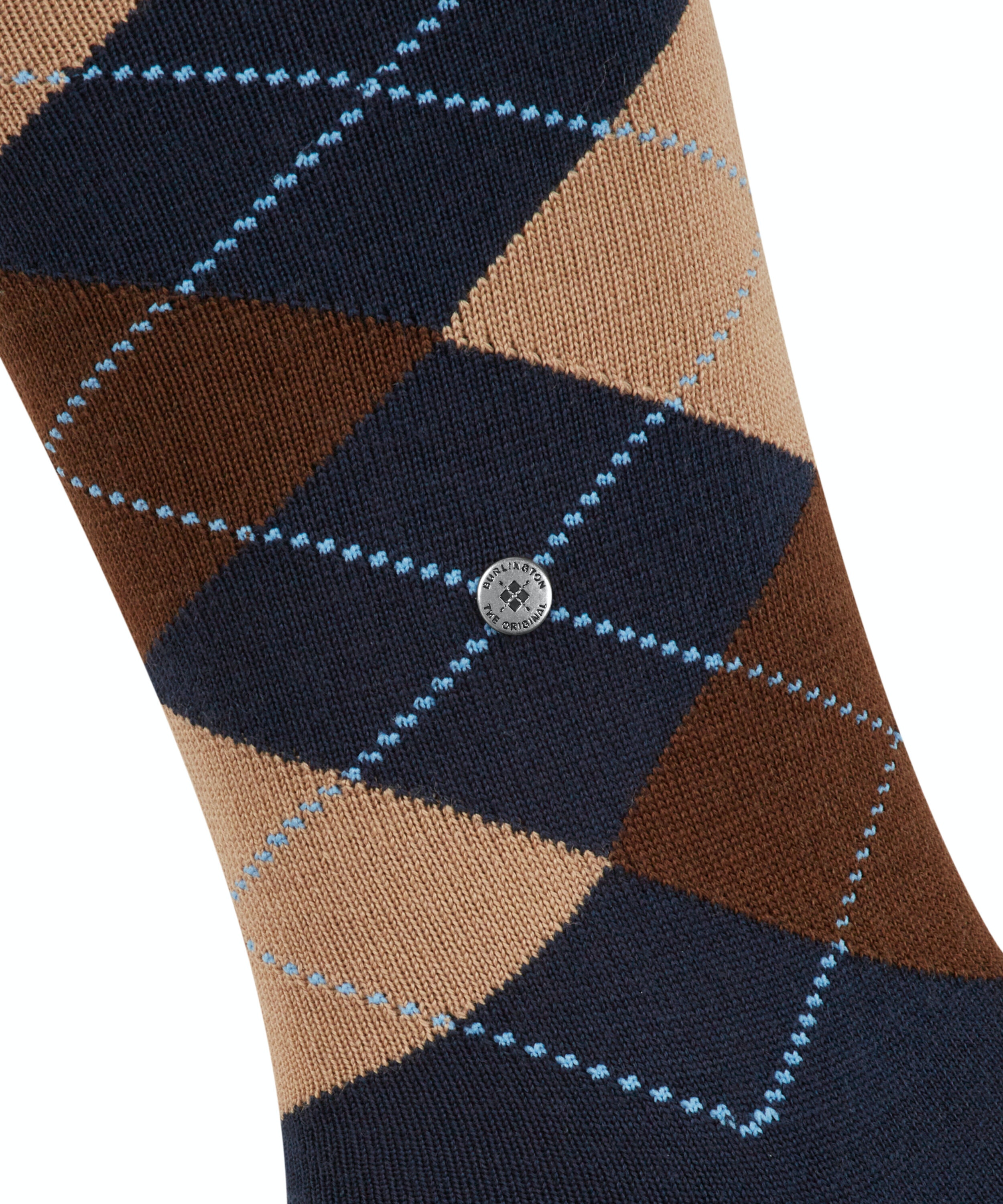 Burlington Edinburgh heren kniekousen, blauw (navy)