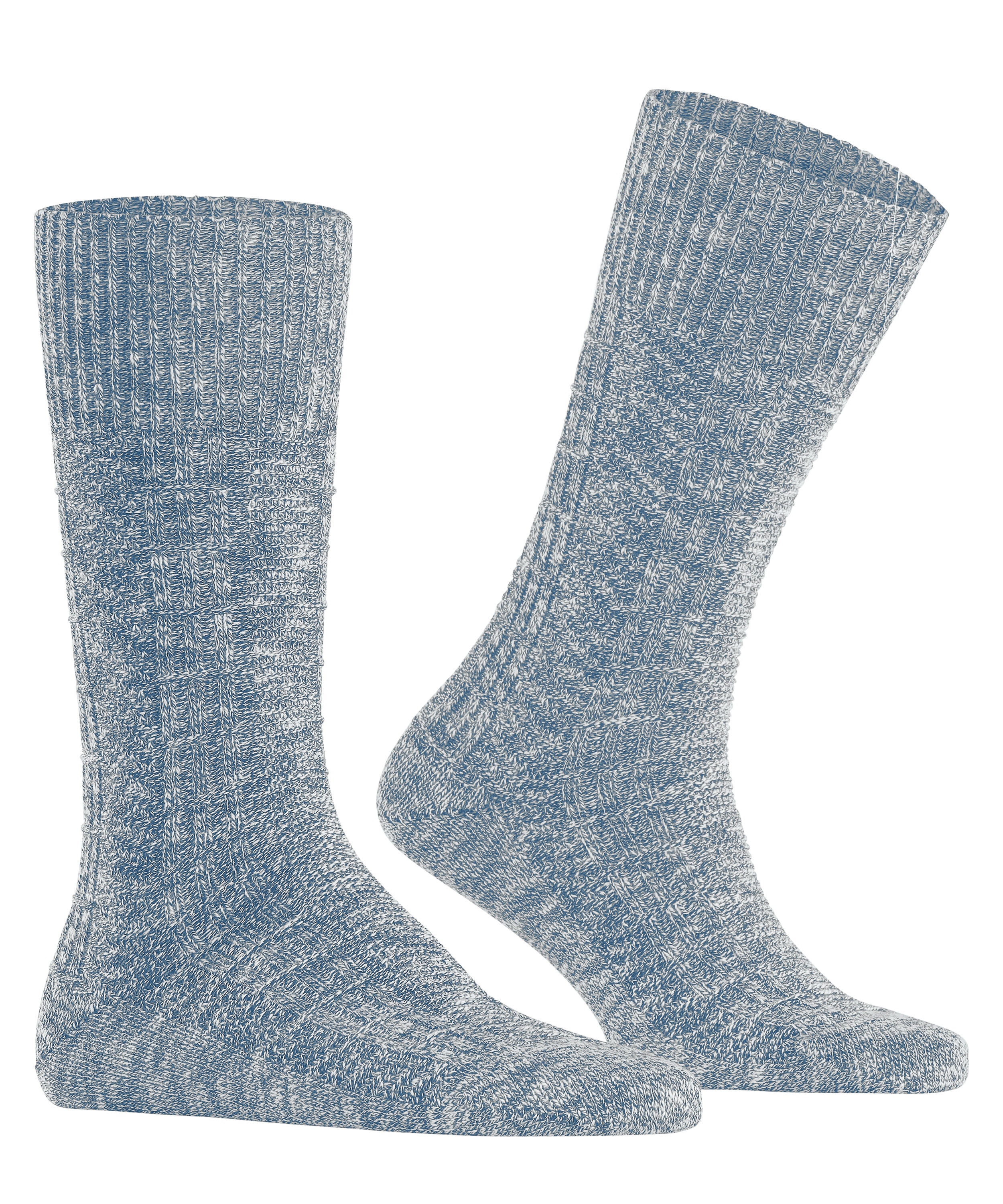 FALKE Carved Pile herensokken, ijsblauw (arcticblue)