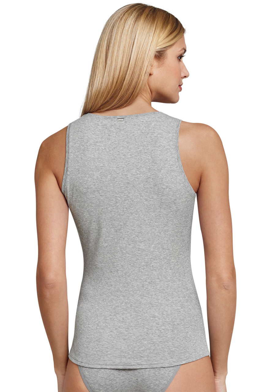 SCHIESSER Naturschonheit singlet (1-pack), dames hemd grijsmelange