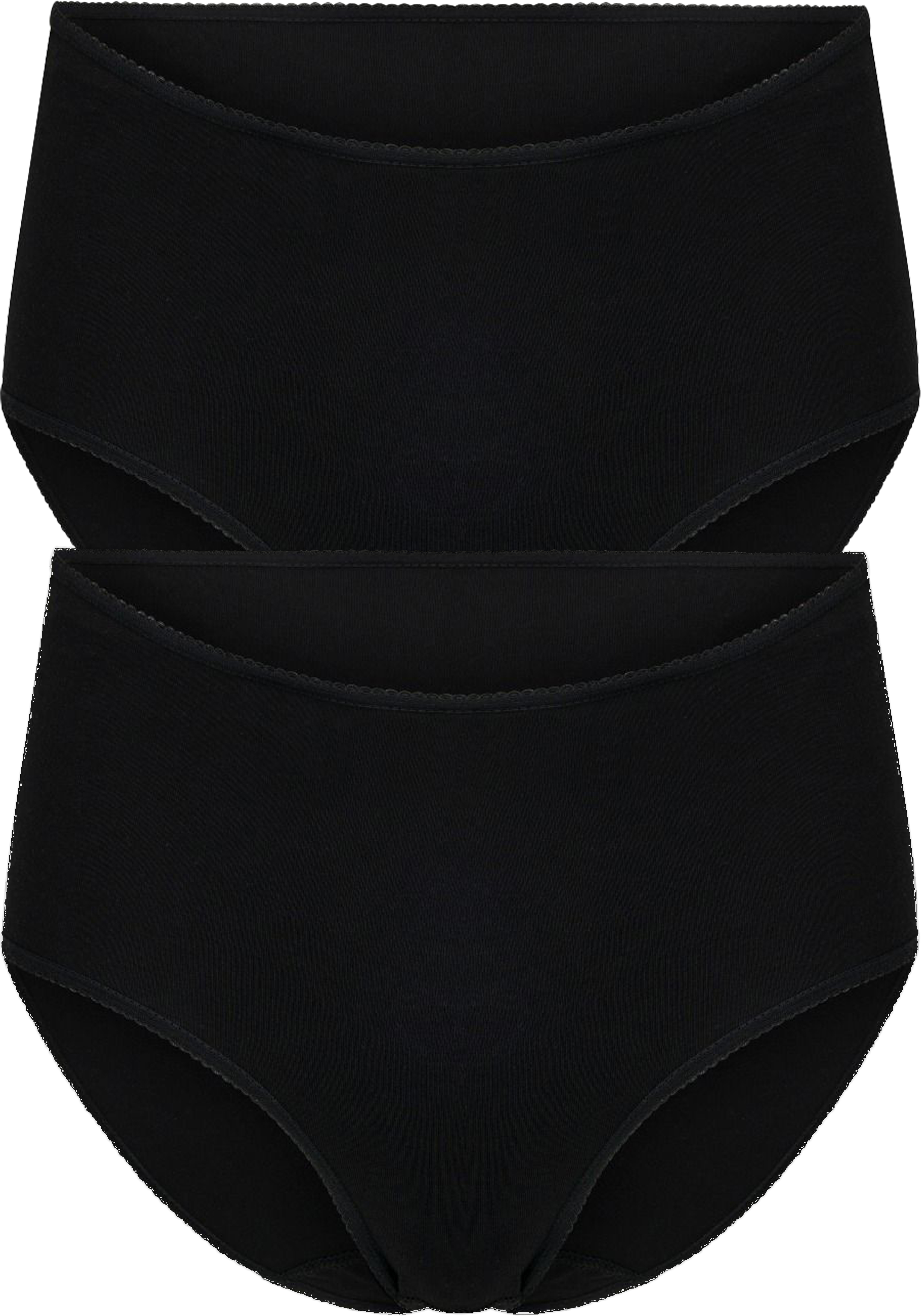 RJ Bodywear Everyday dames Zierikzee maxi slip (2-pack), zwart