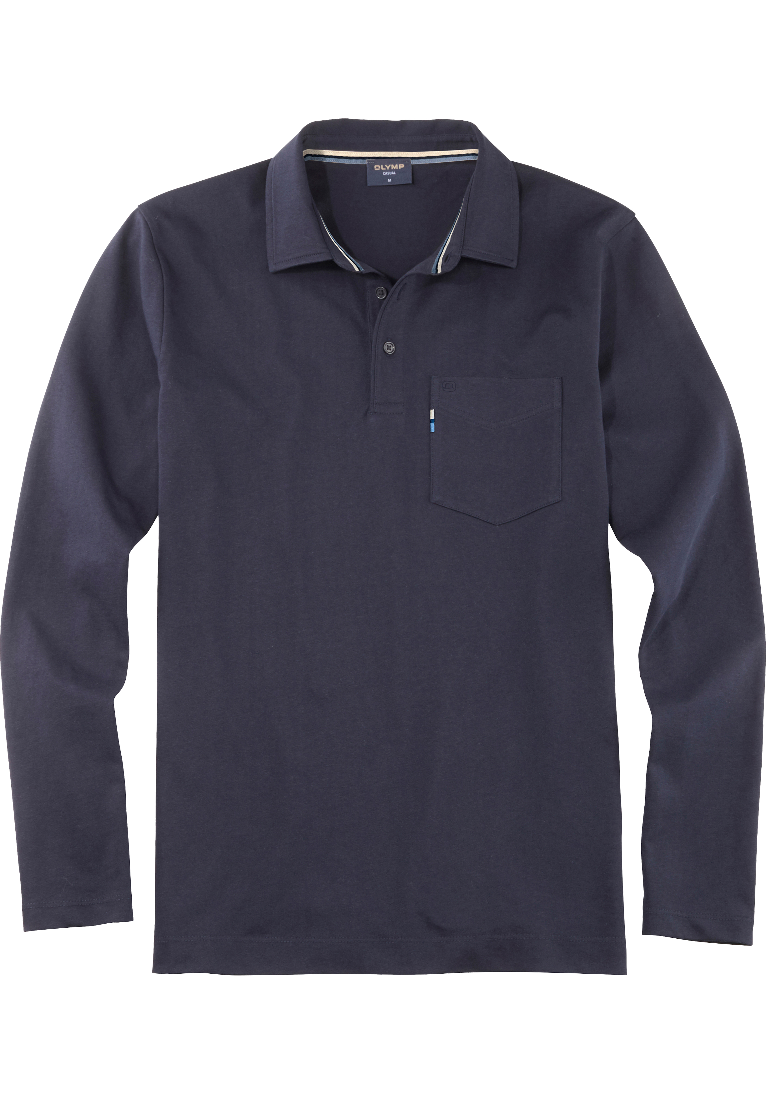 OLYMP Casual modern fit polo, marineblauw