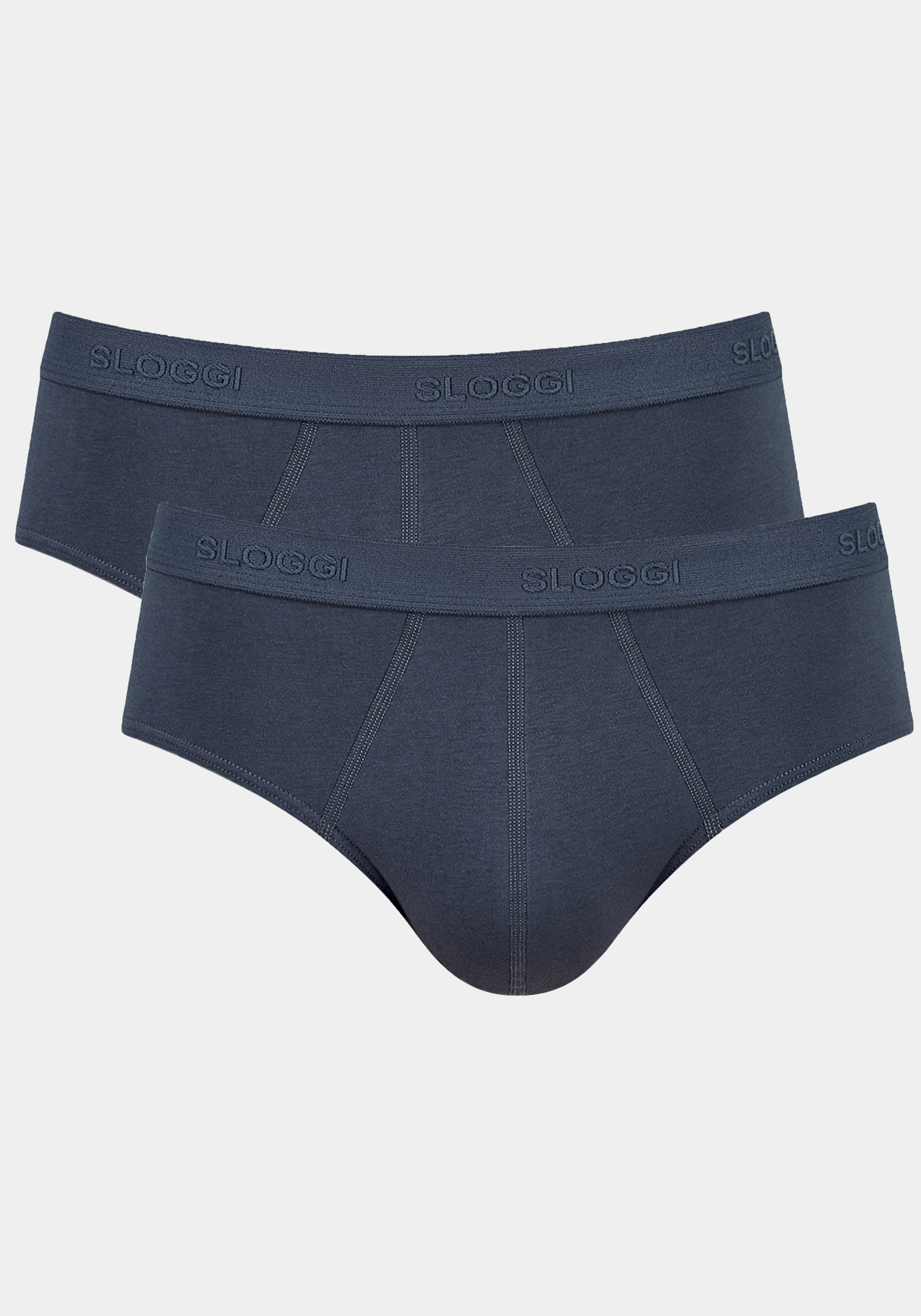 Sloggi Men 24/7 Midi, heren slips (2-pack), blauw