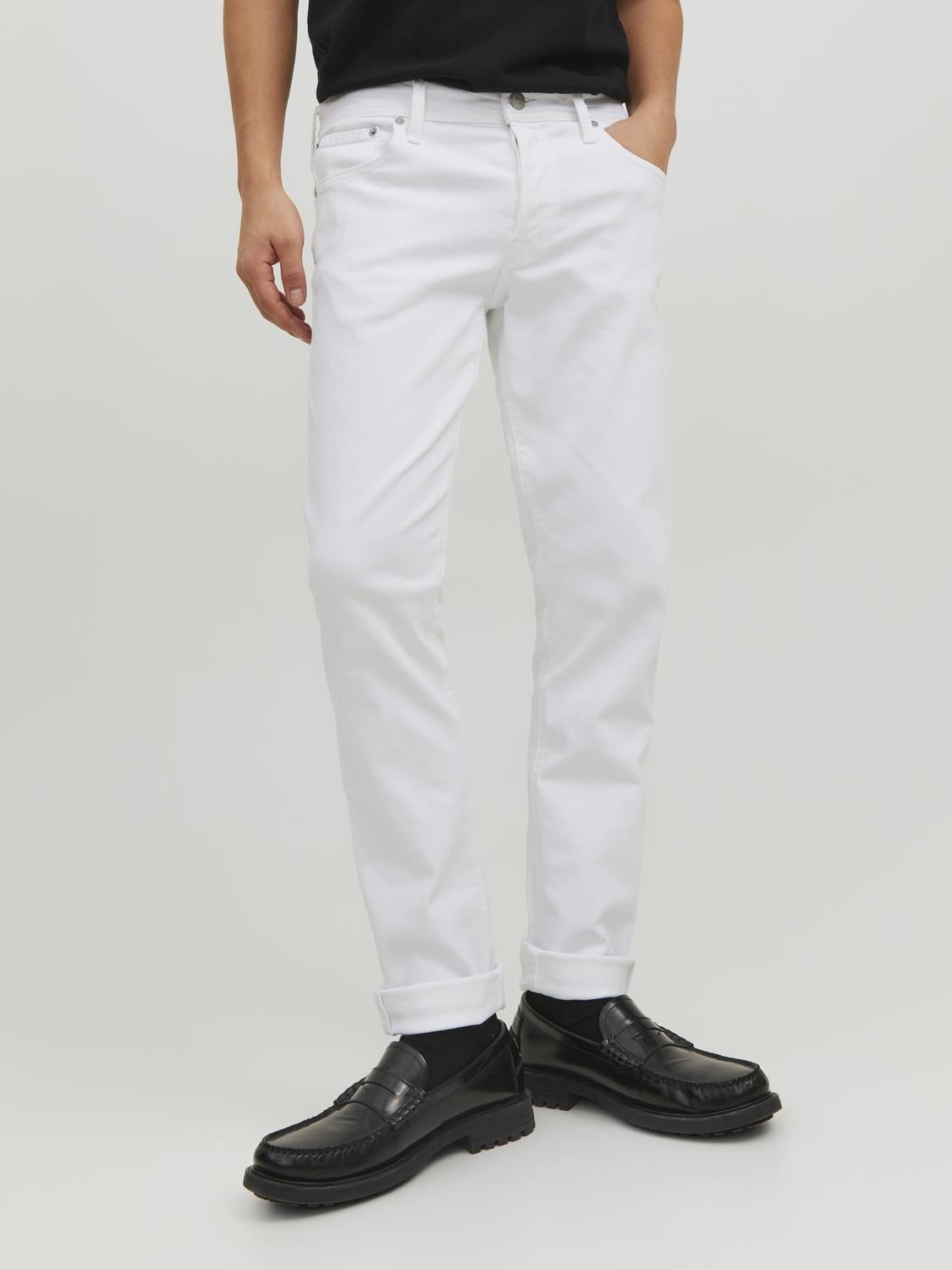 JACK & JONES Glenn Original loose fit, heren jeans, wit Denim