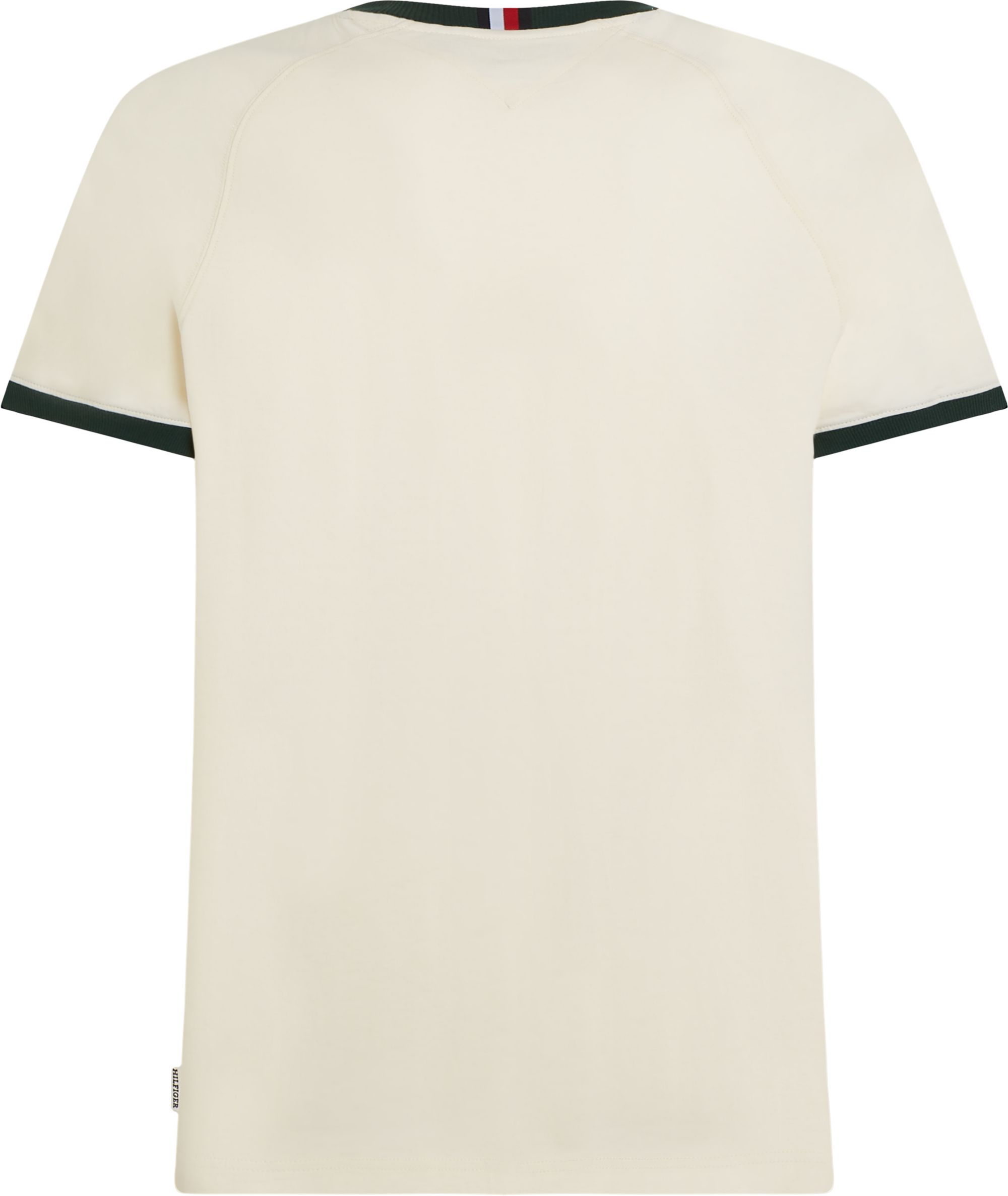 Tommy Hilfiger Monotype Ringer Tee, heren T-shirt korte mouw O-hals, beige