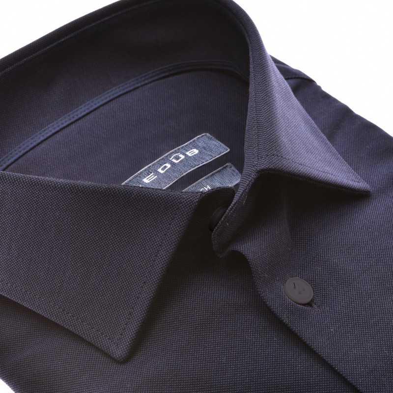 Ledub slim fit overhemd, donkerblauw