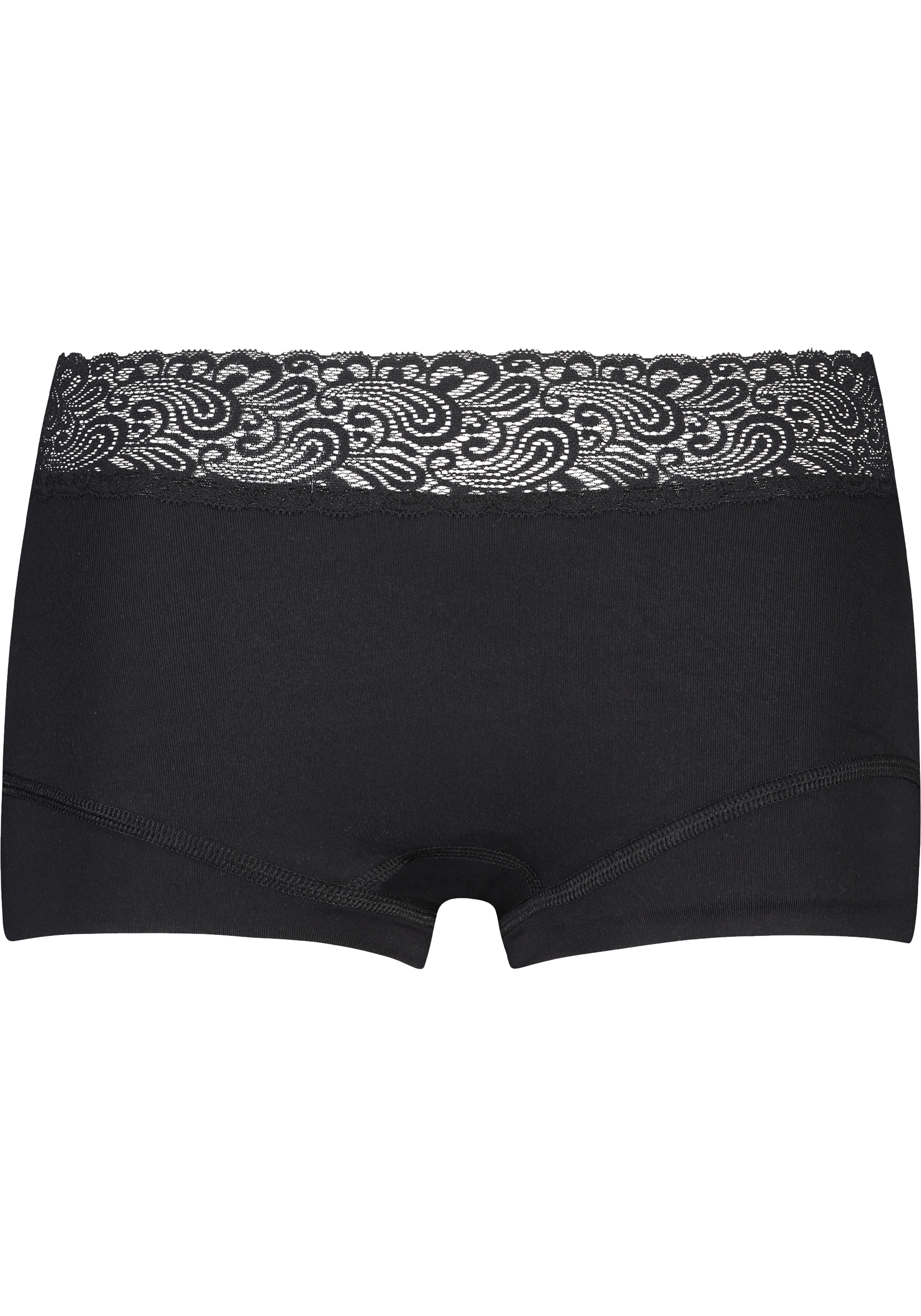 RJ Bodywear Pure Color Kant dames short, zwart
