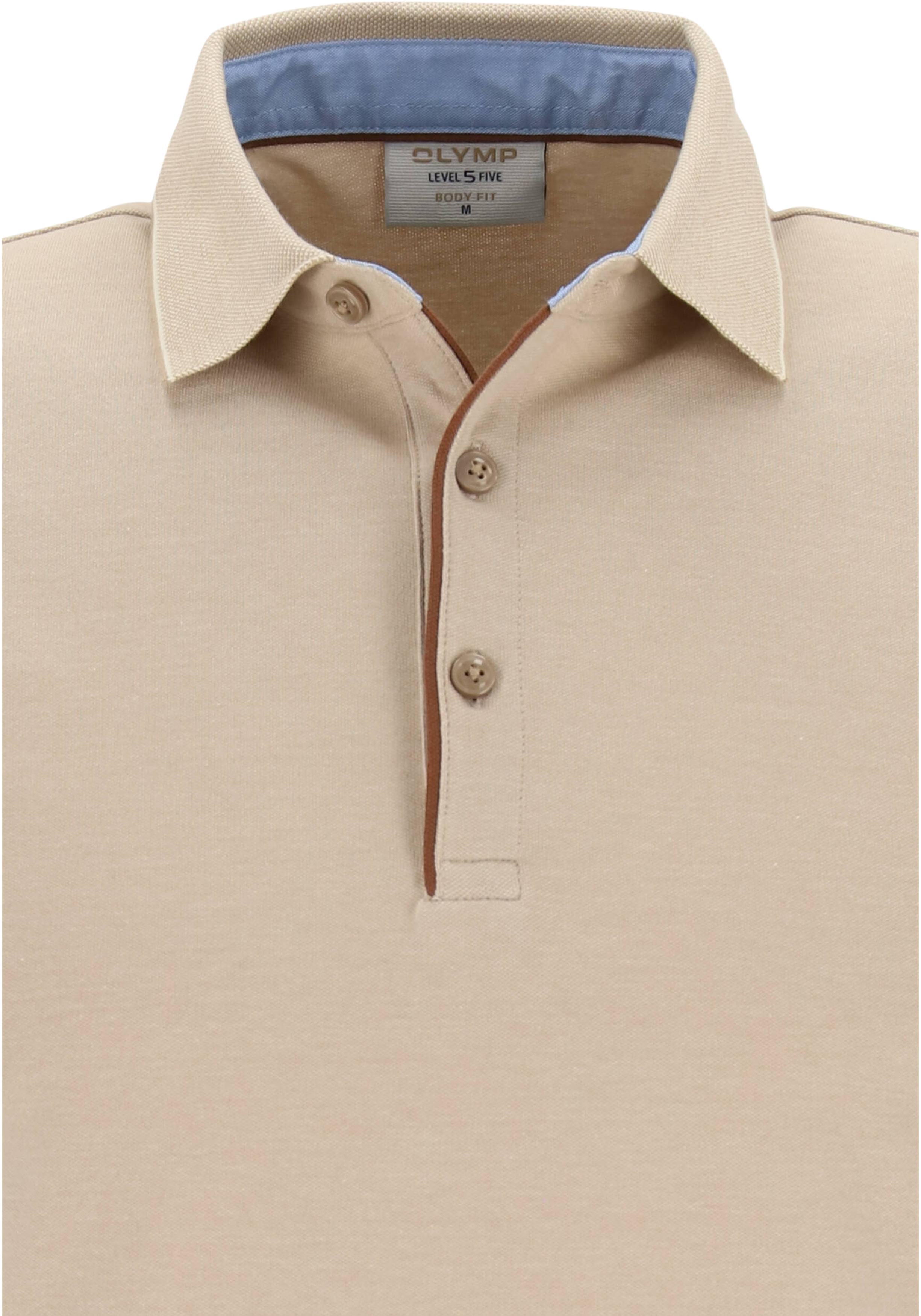 OLYMP Polo Level 5 Casual, slim fit polo, beige