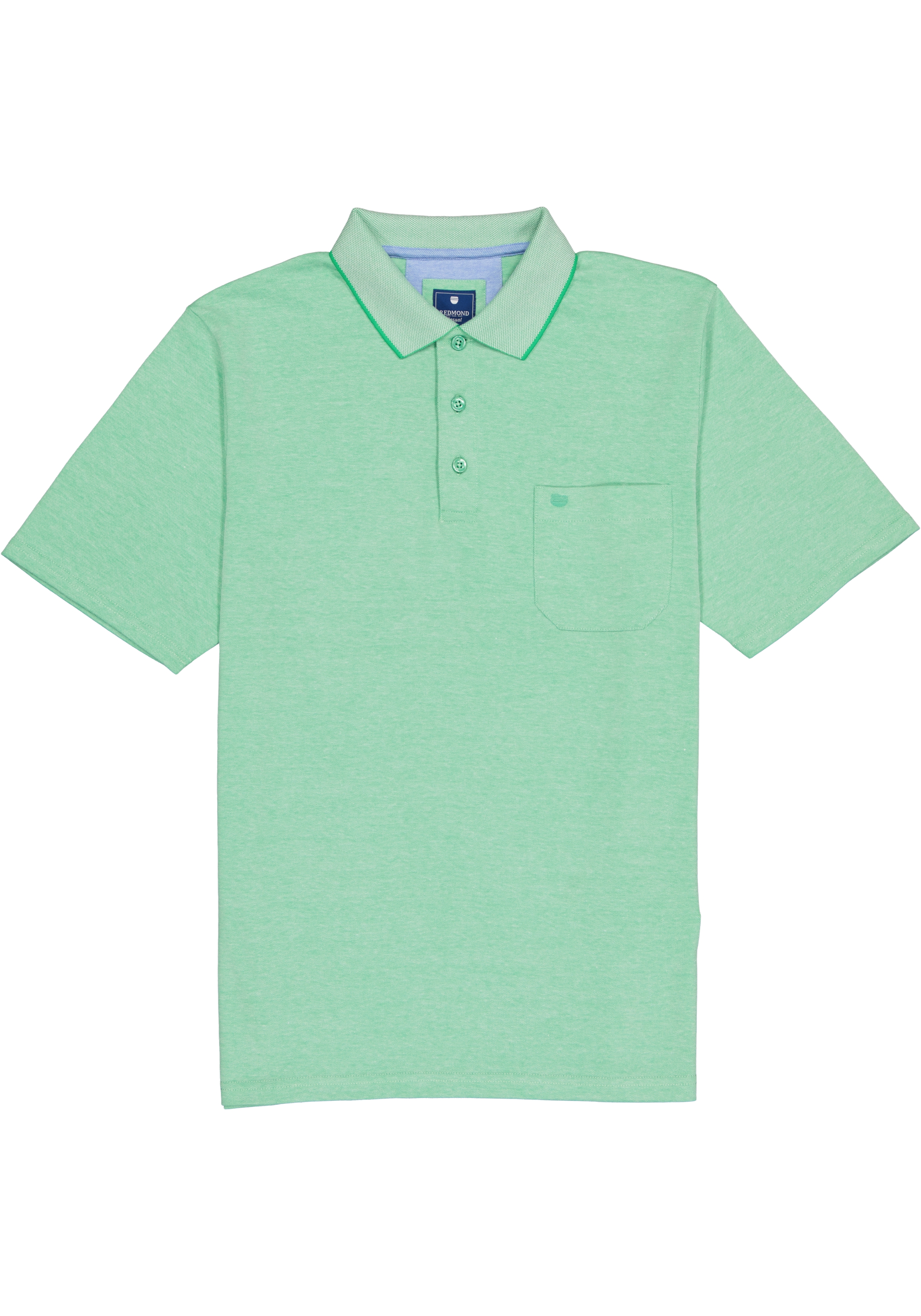 Redmond regular fit poloshirt, lichtgroen melange